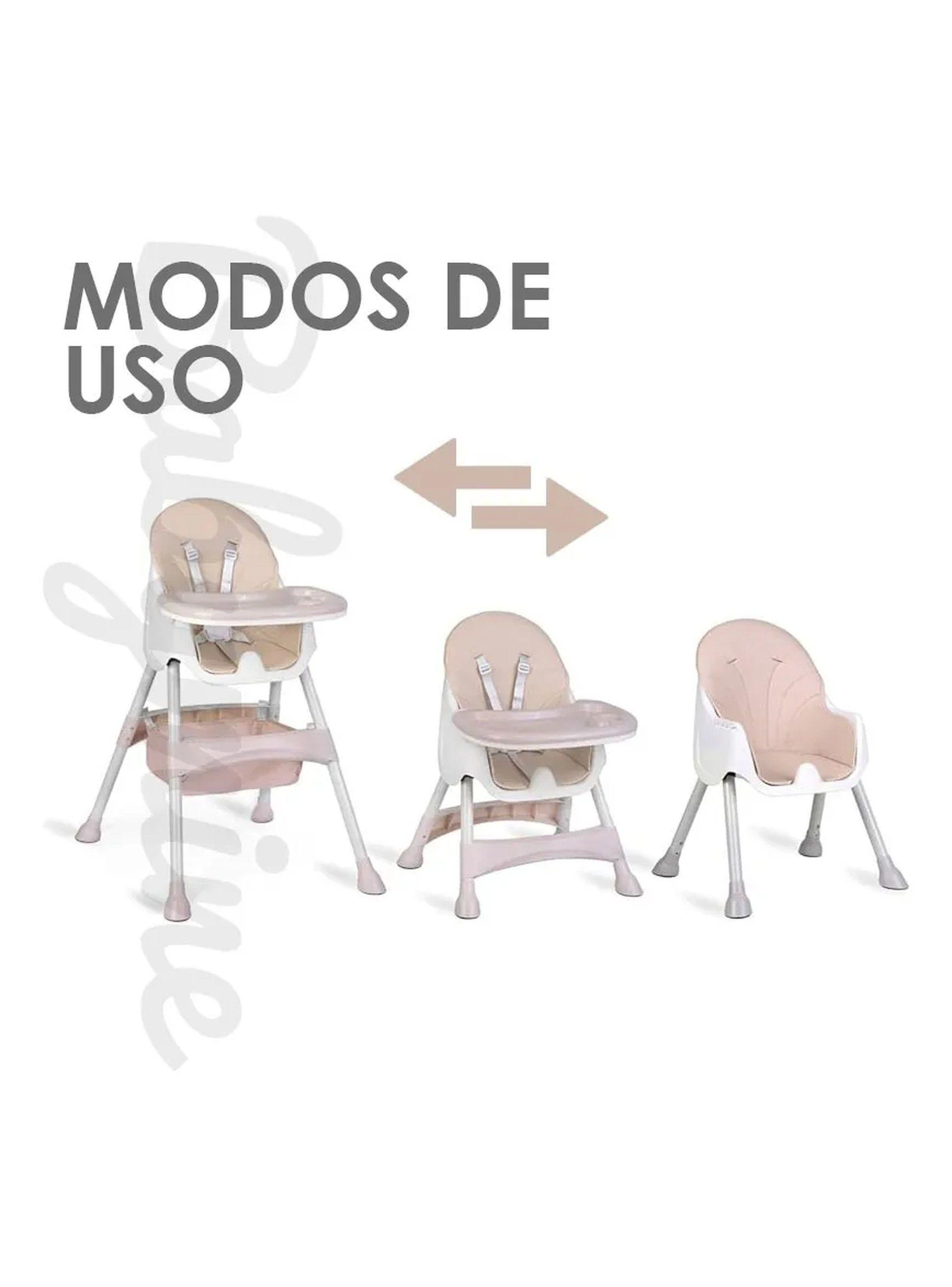 Silla de Comer para Bebés Altura Ajustable Rosa BPA Libre-3
