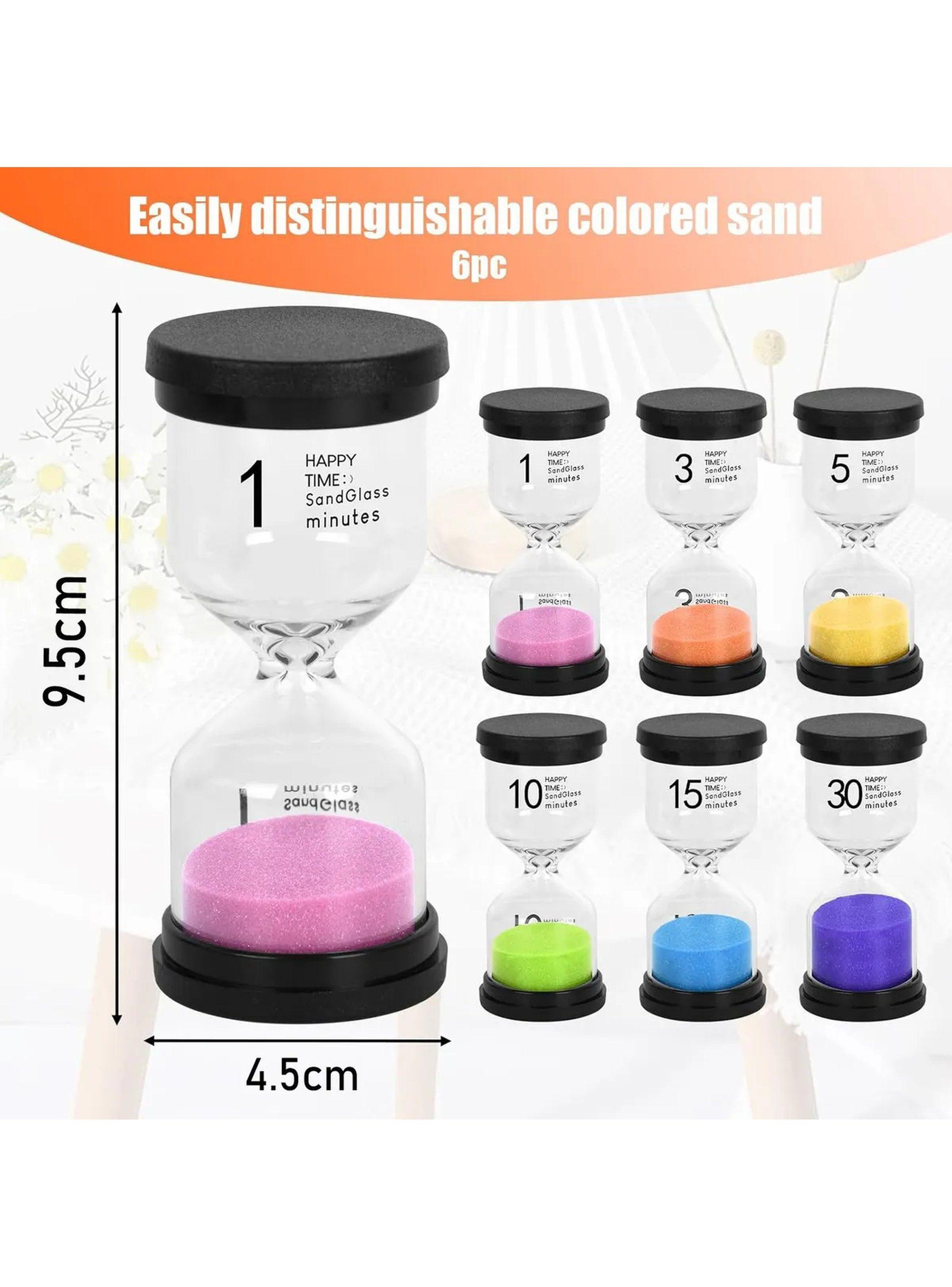 Reloj de Arena de PVC de Colores Set de 6 Piezas-1