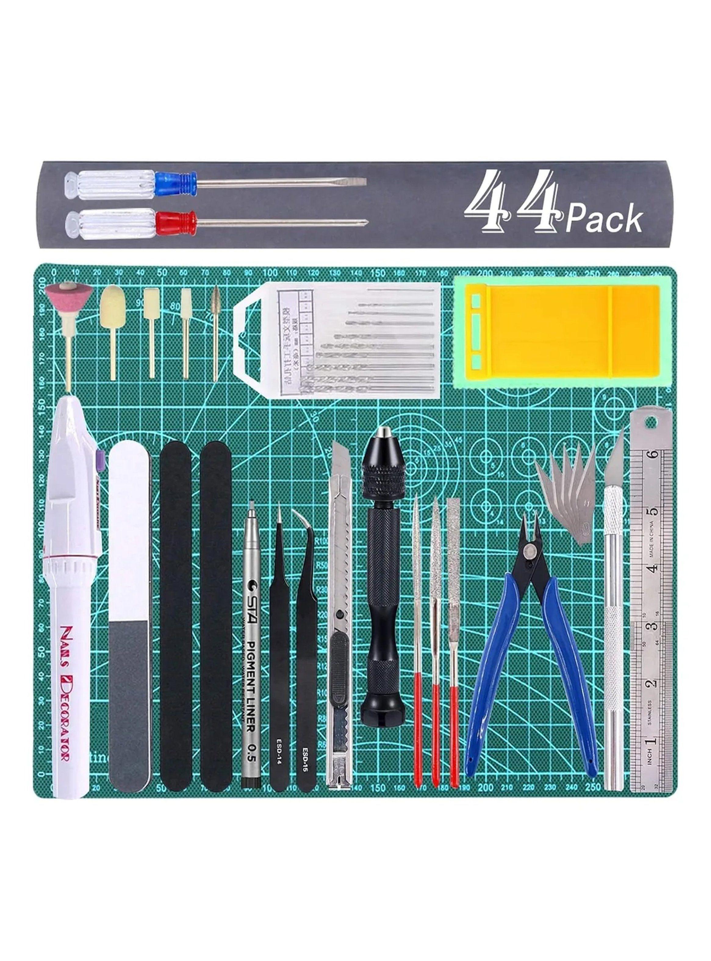 Kit de Herramientas Manuales 44 Piezas Con Alfombrilla Cortante y Broca-0