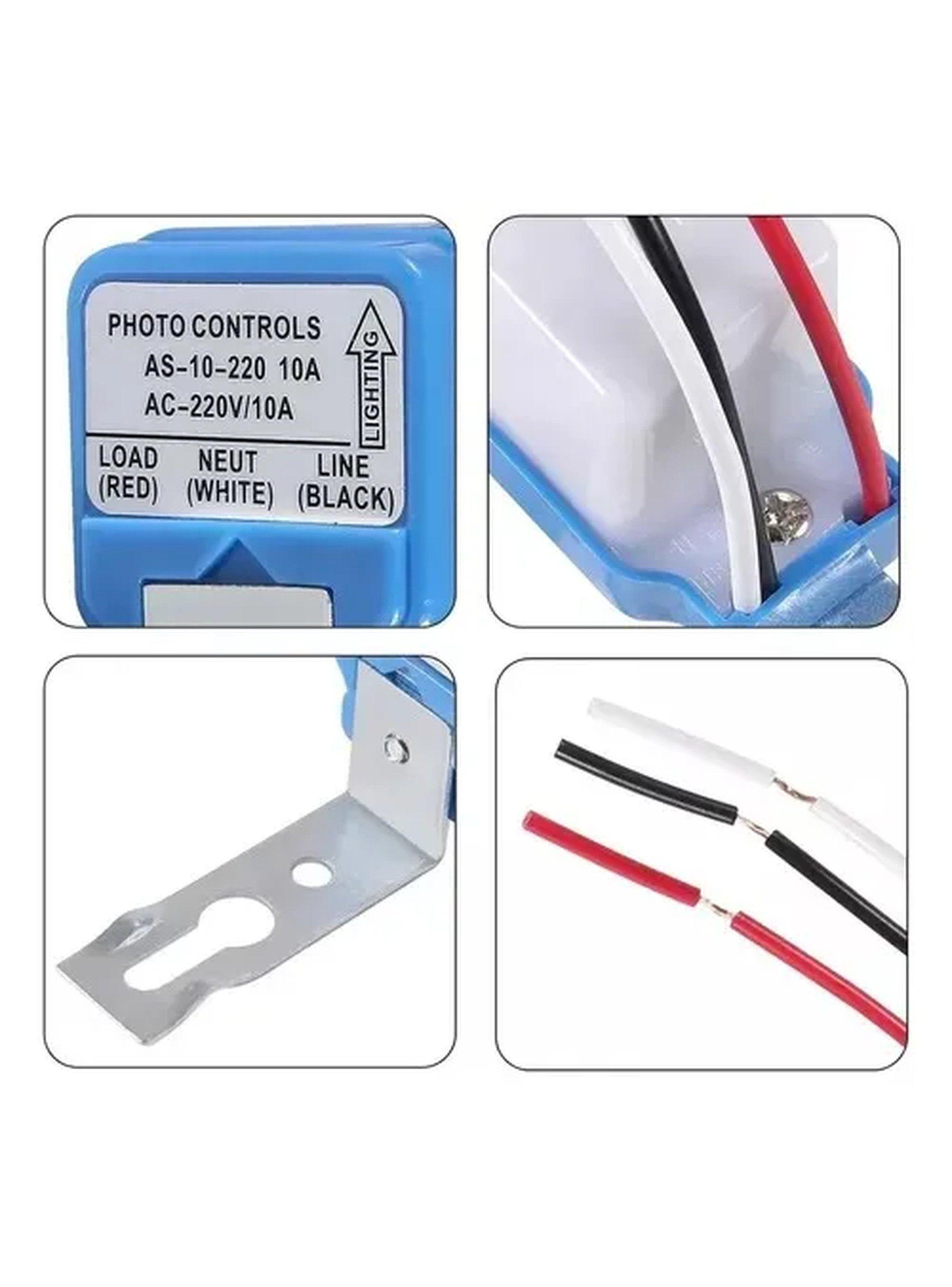 Interruptor Crepuscular Automático Luz Exterior Montaje Ajustable-3