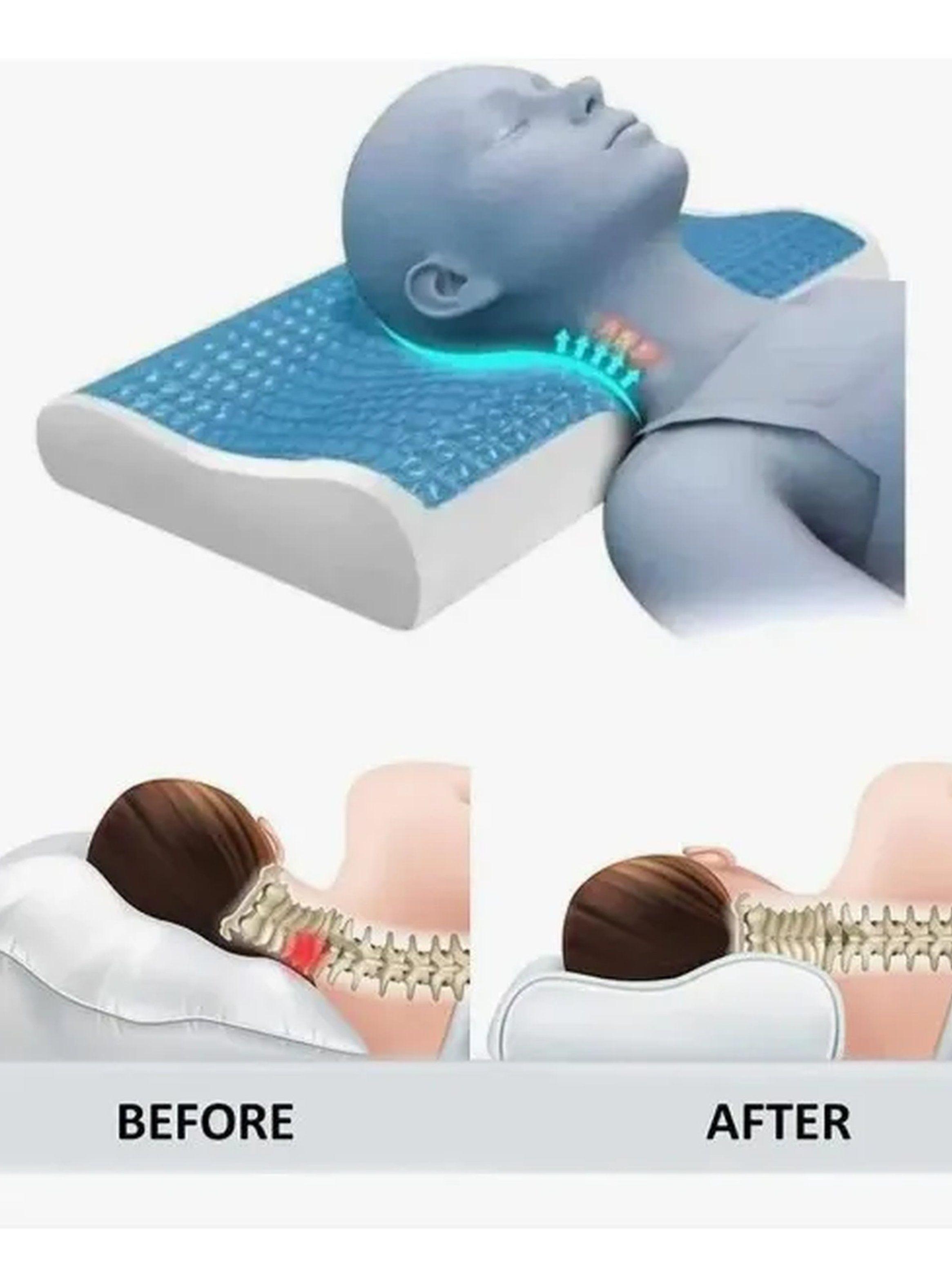 Almohada Ortopédica Antidolor con Gel de Memoria Ergonomía-2