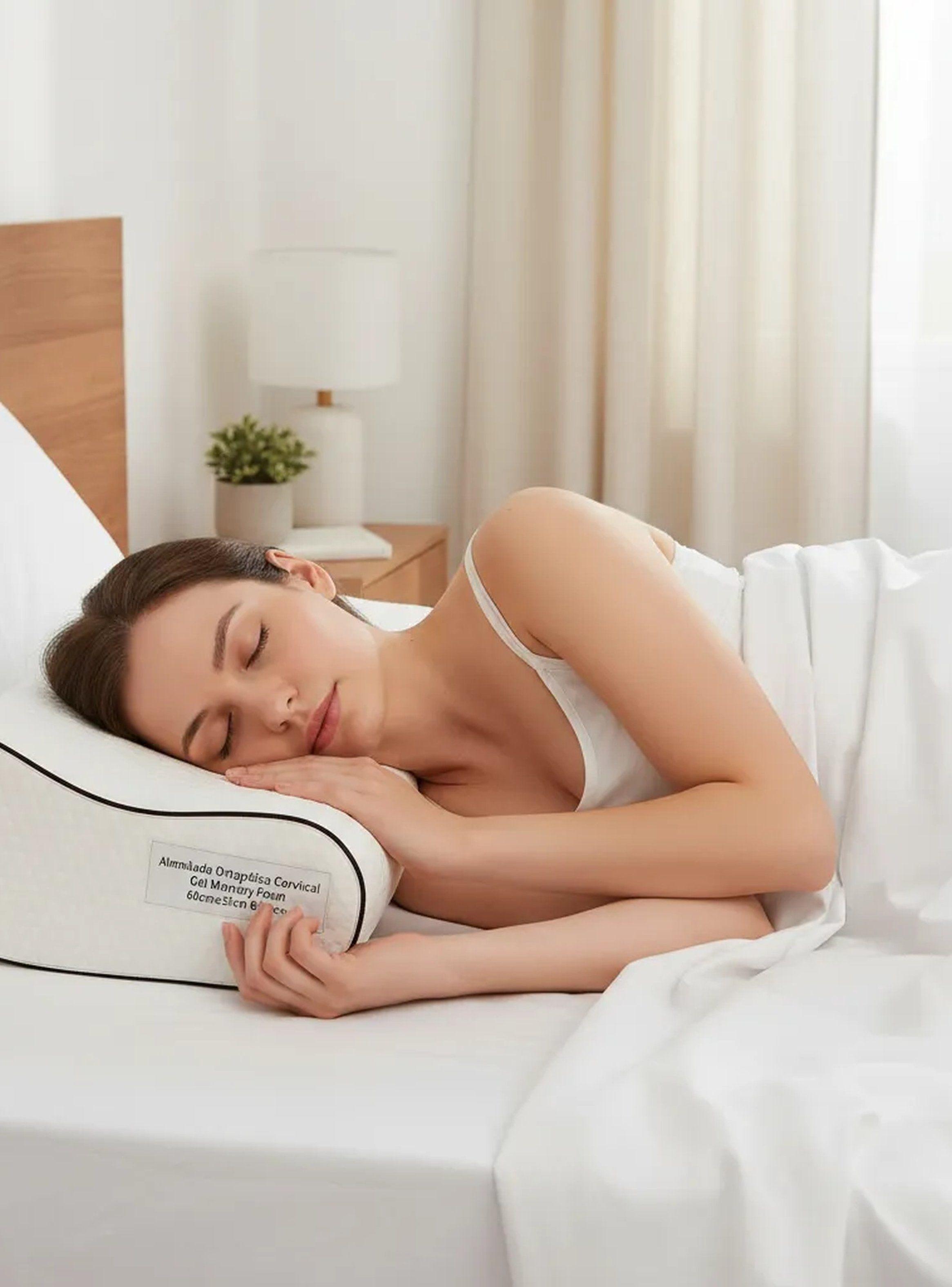 Almohada Ortopédica Antidolor con Gel de Memoria Ergonomía-3
