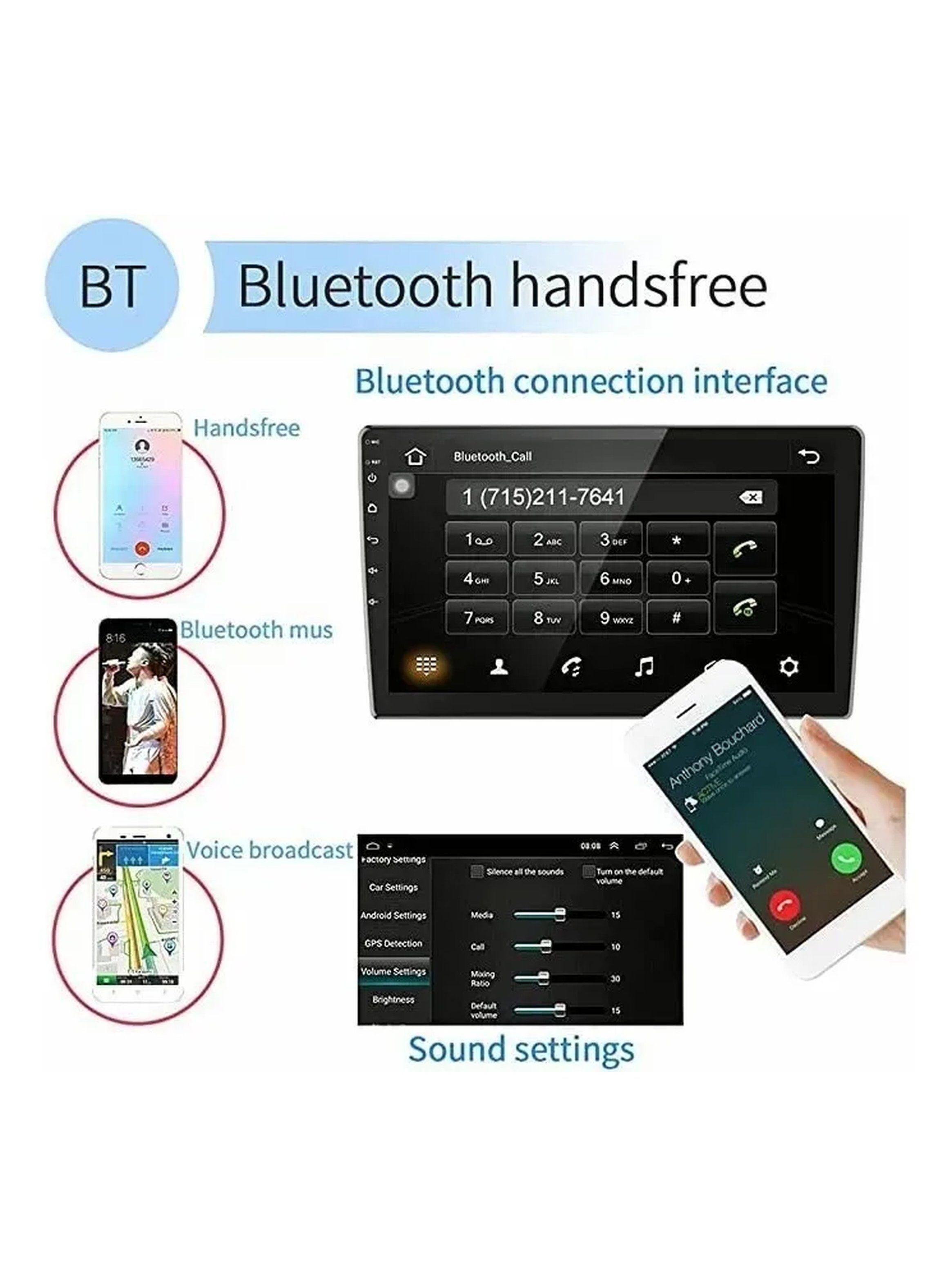Pantalla Táctil para Auto 10 Pulgadas Android Bluetooth Con Cámara Reversa-7