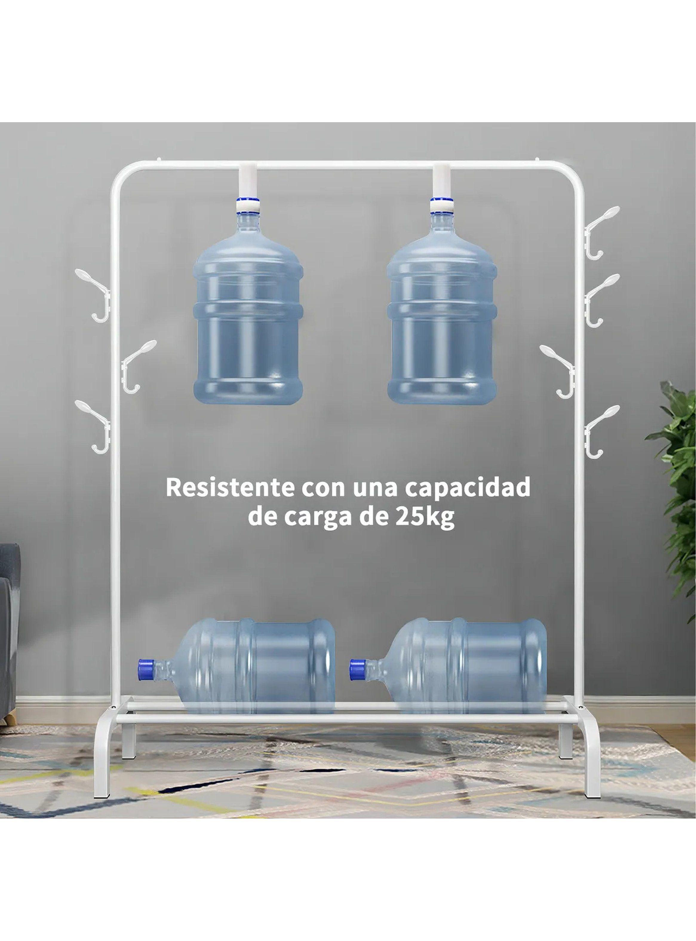 Estante Metálico para Ropa Multifuncional 25mm con Ganchos Laterales-2