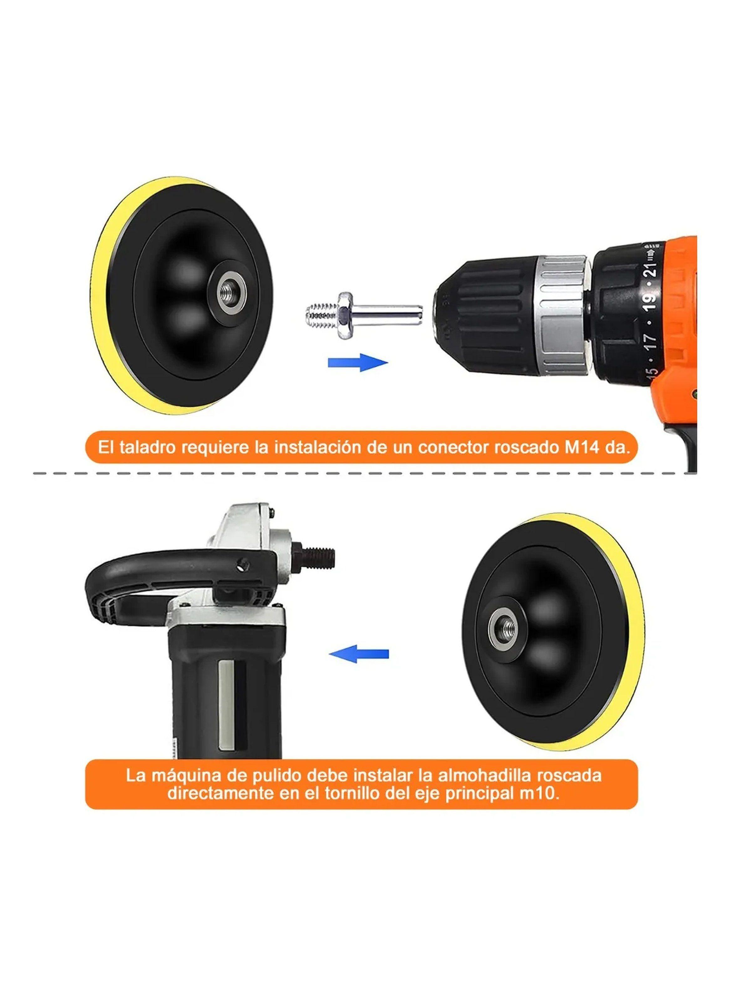 Disco de Lija con Placa de Molienda 102 Piezas M14 | Compatible con Taladro-6