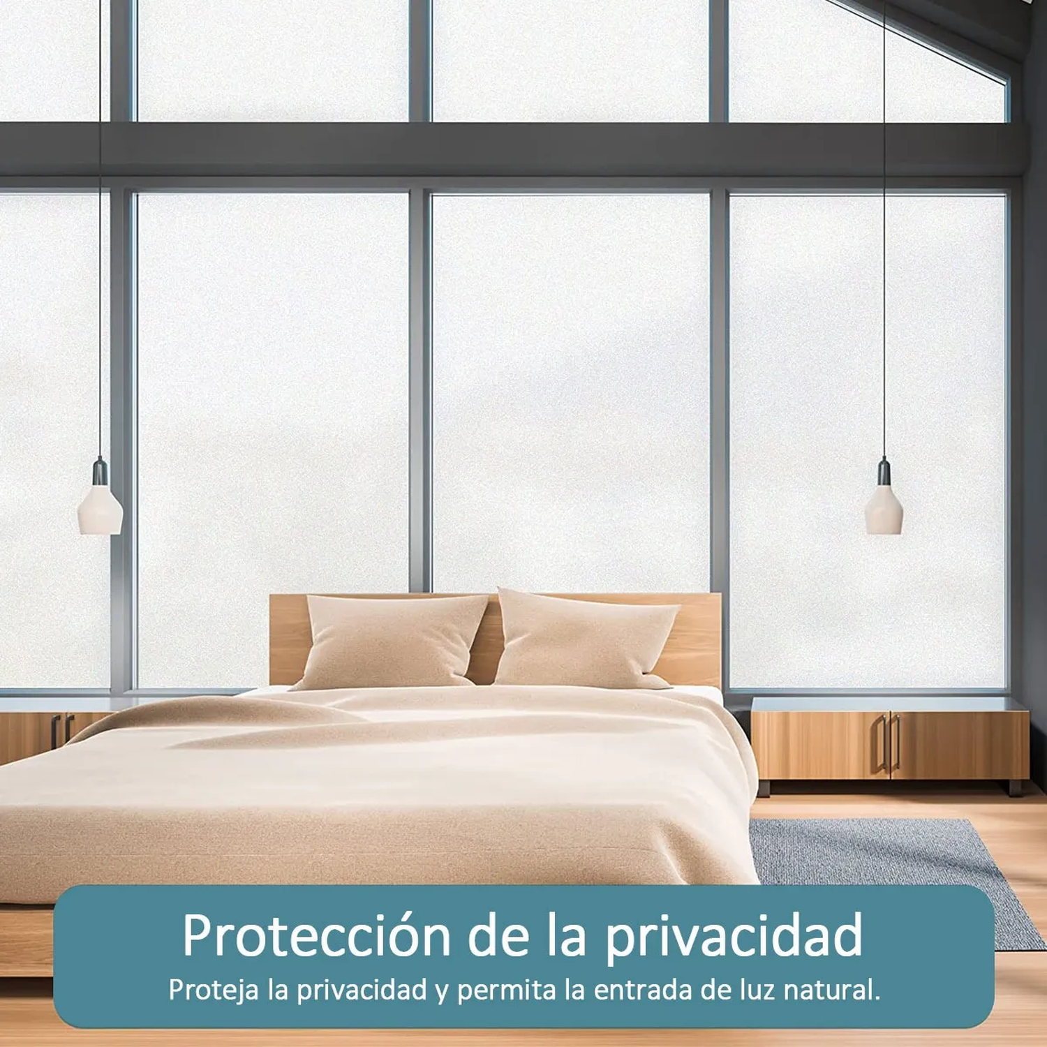 Película De Privacidad Ventana Ajuste Estático Esmerilada Reutilizable Blanca-8