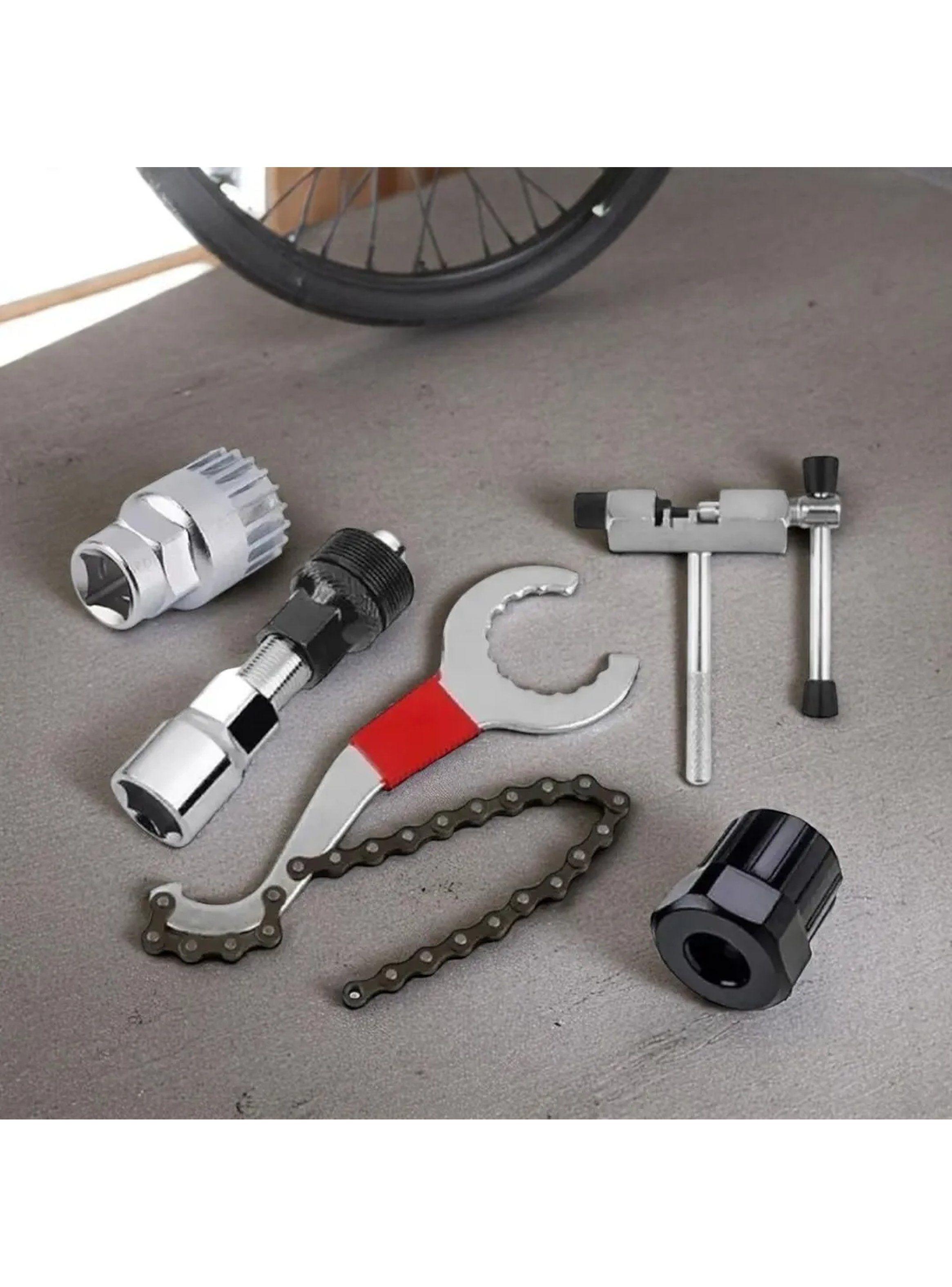 Kit de Herramientas para Bicicleta Desmonta Cassette y Cadena 7 Piezas-5
