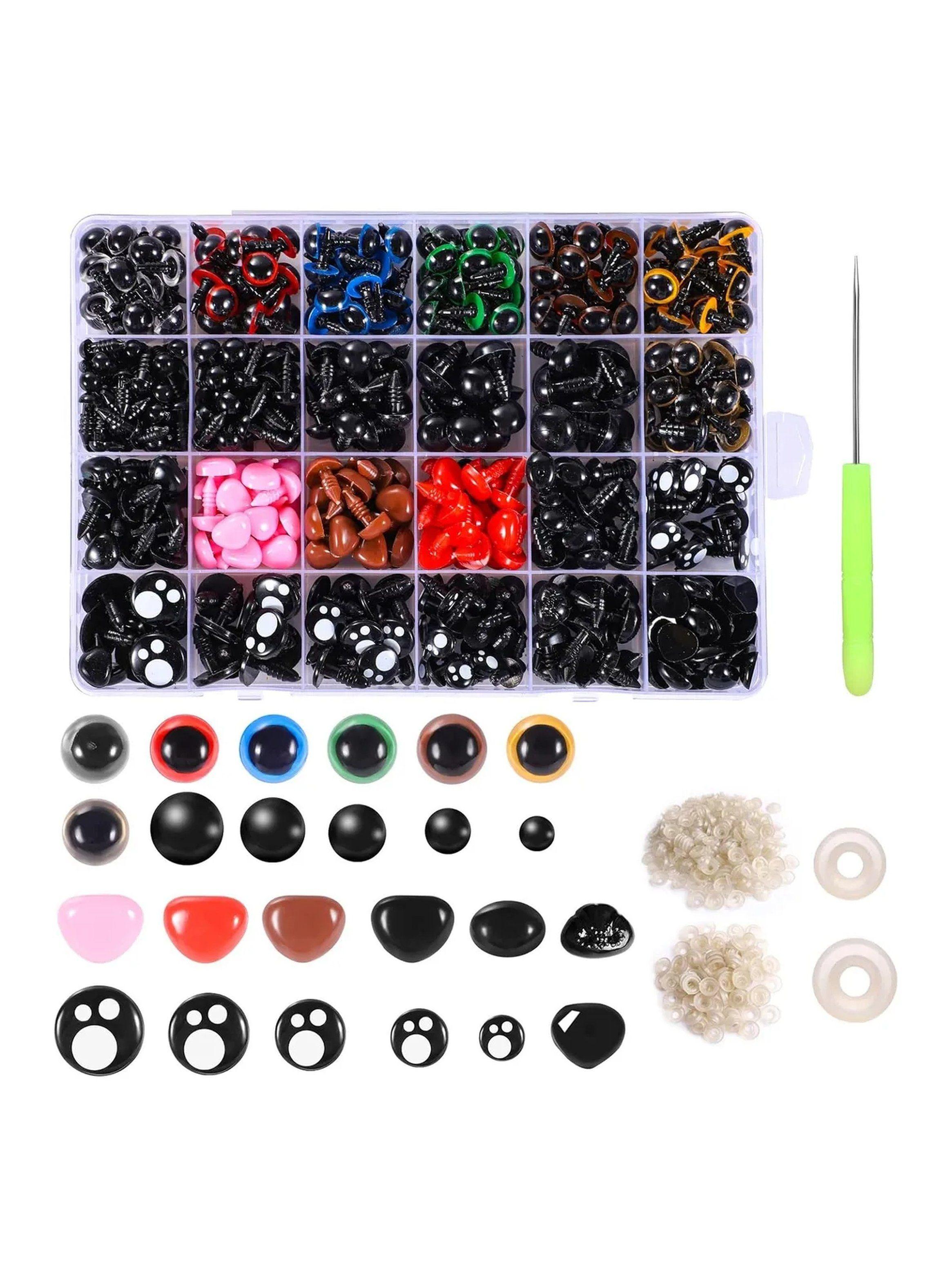 Kit de Ojos de Plástico para Manualidades 540 Piezas Multicolor-0