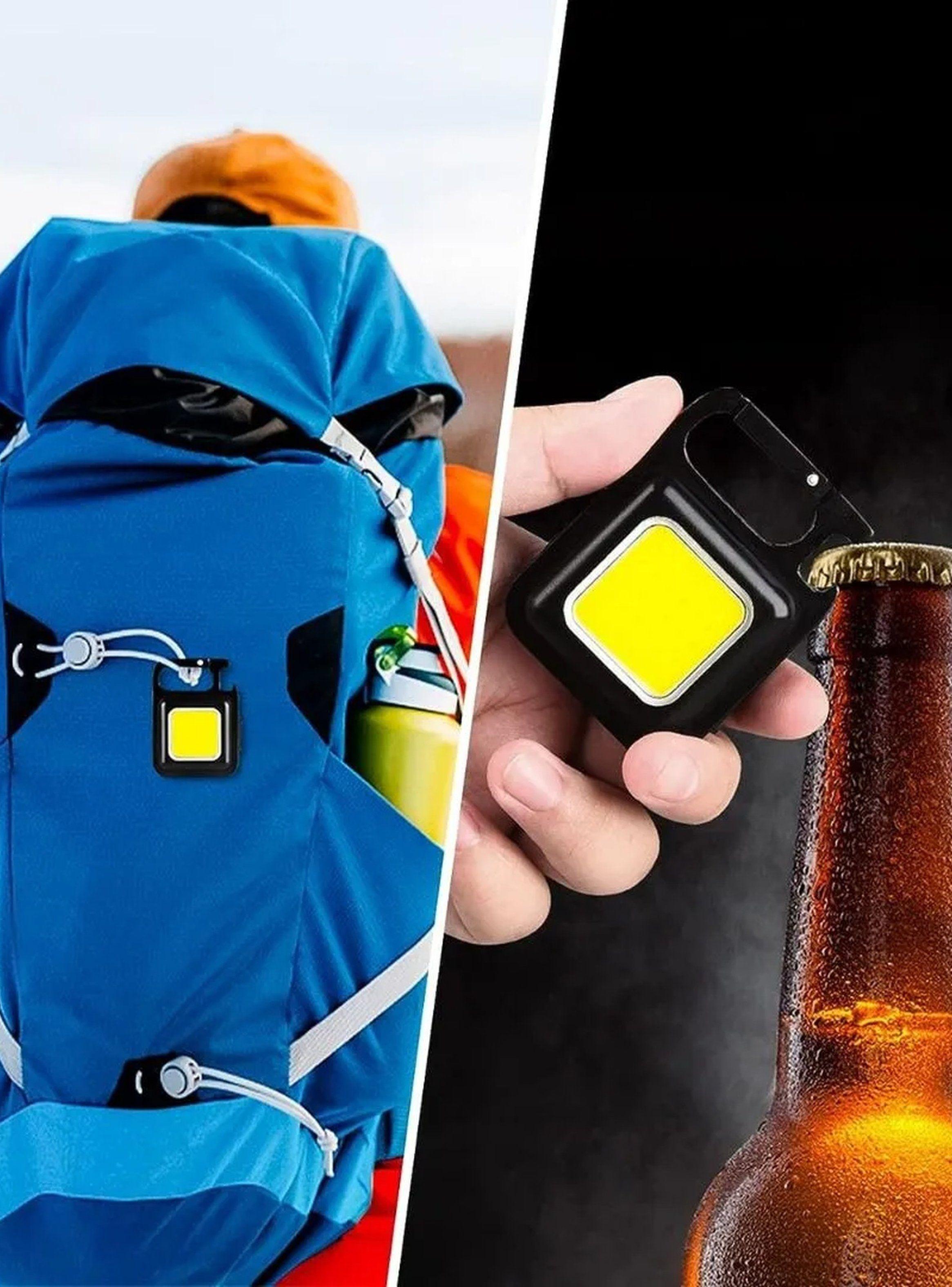 Linterna LED Recargable Portátil COB Negra-3