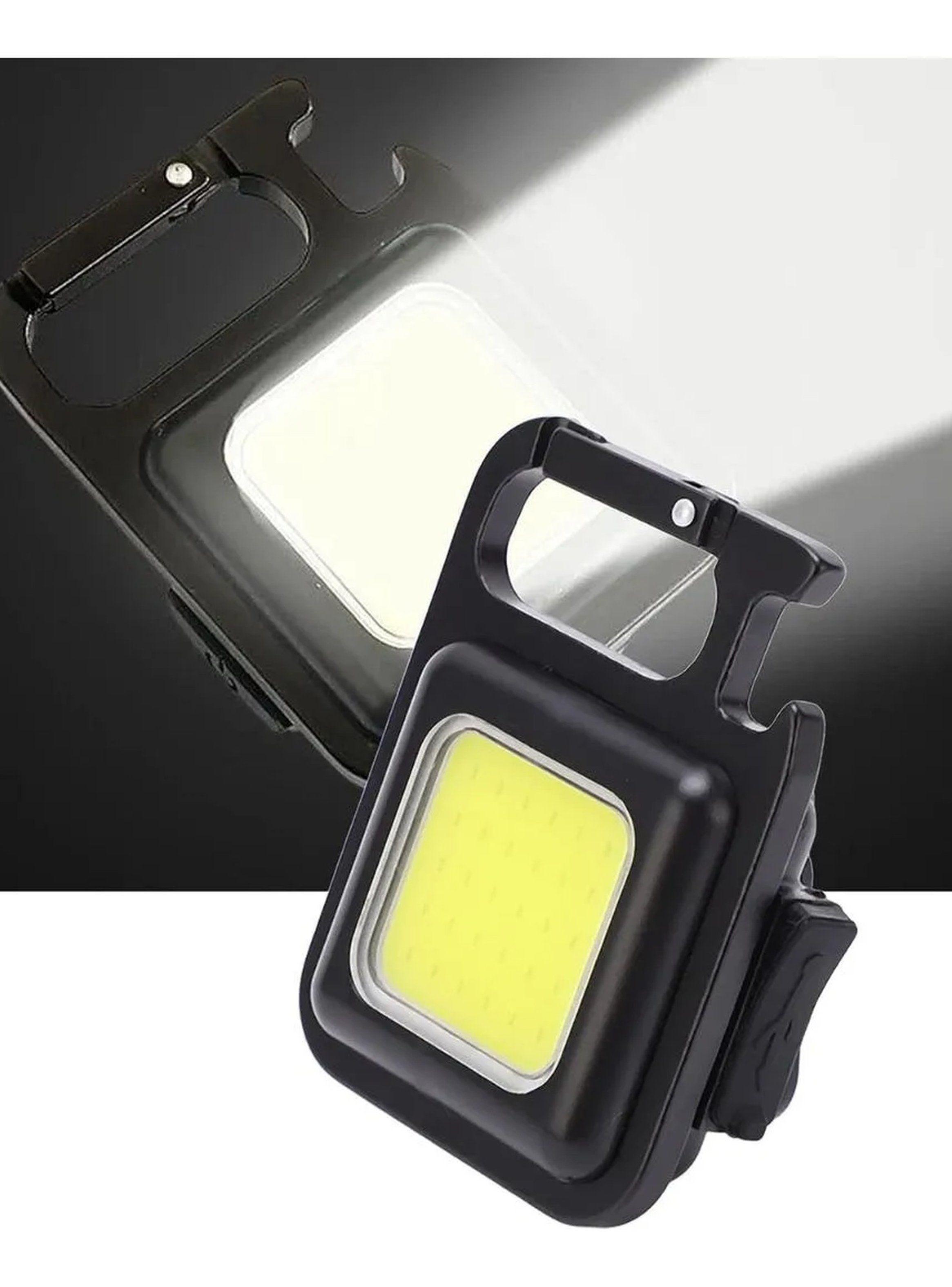 Linterna LED Recargable Portátil COB Negra-4