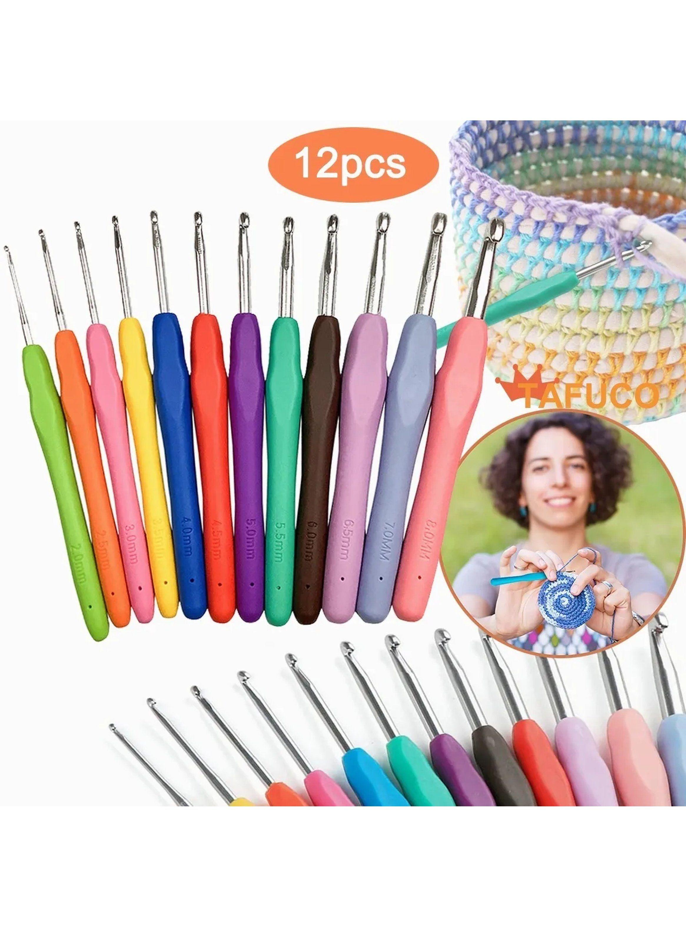 Set de Ganchos de Tejer 2mm-7mm Multicolor Ergonómicos-7