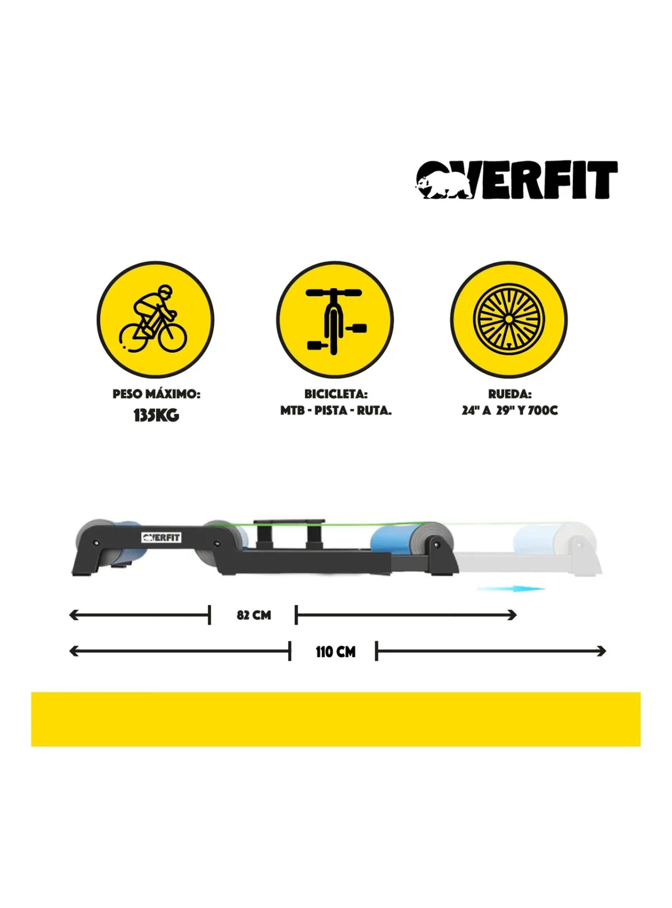 Rodillo de Entrenamiento Ciclismo ABS Ajustable Portátil-4