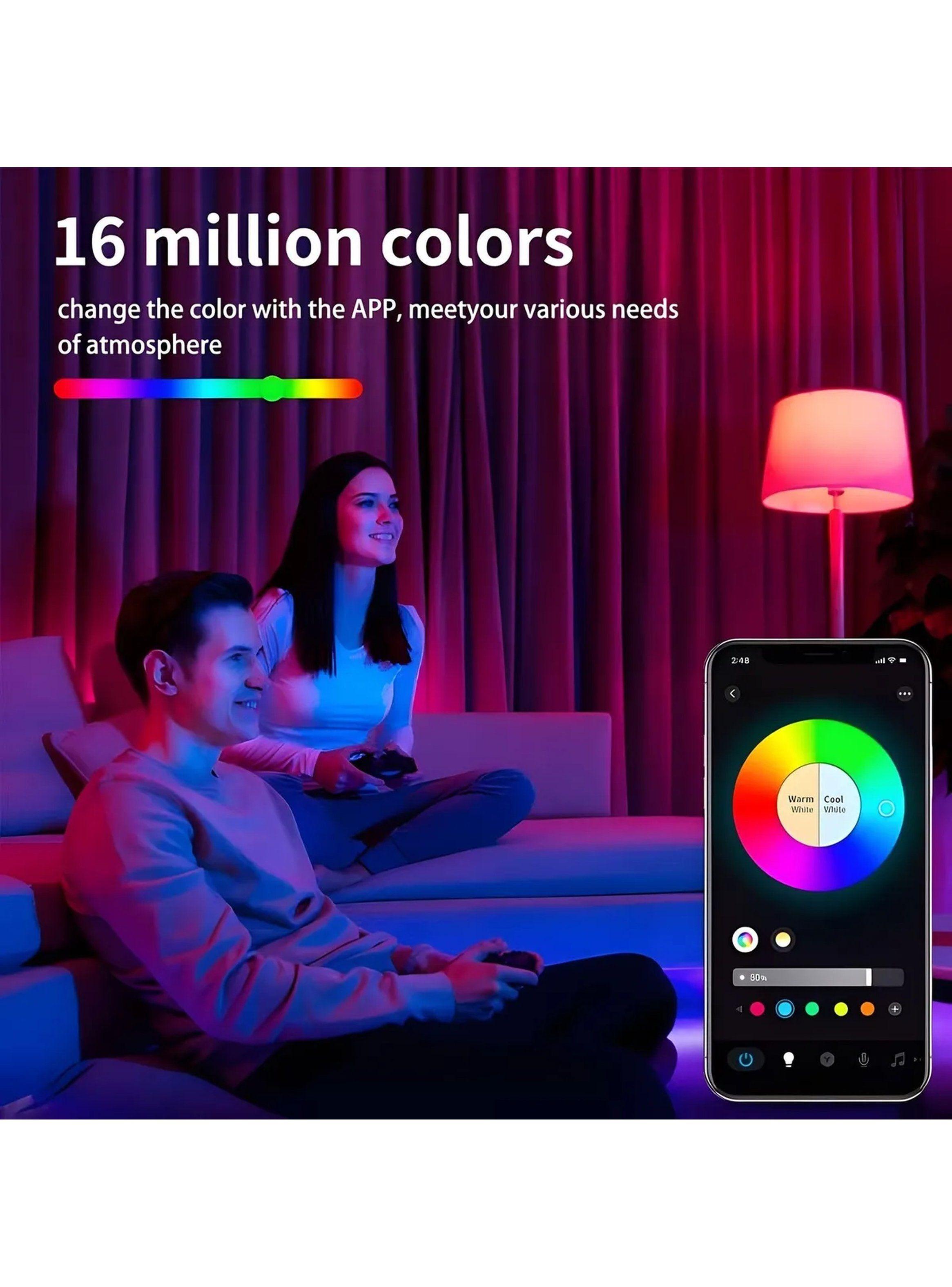 Bombilla Inteligente RGB E27 Regulable Luz Cálida y Multicolor-3