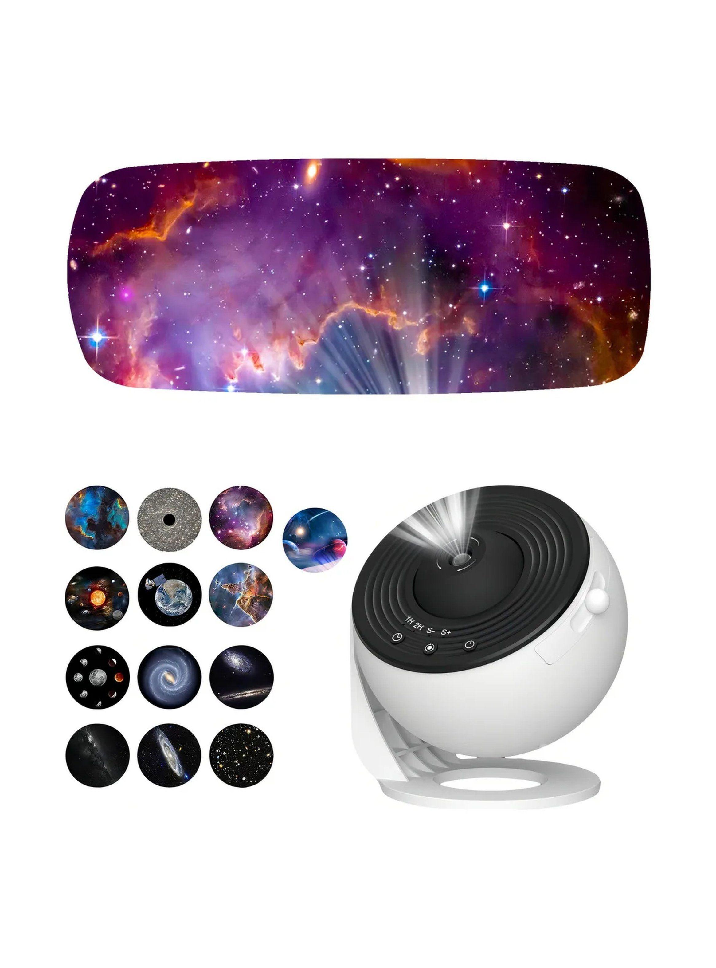 Proyector de Estrellas LED Temporizador Discos Intercambiables-5