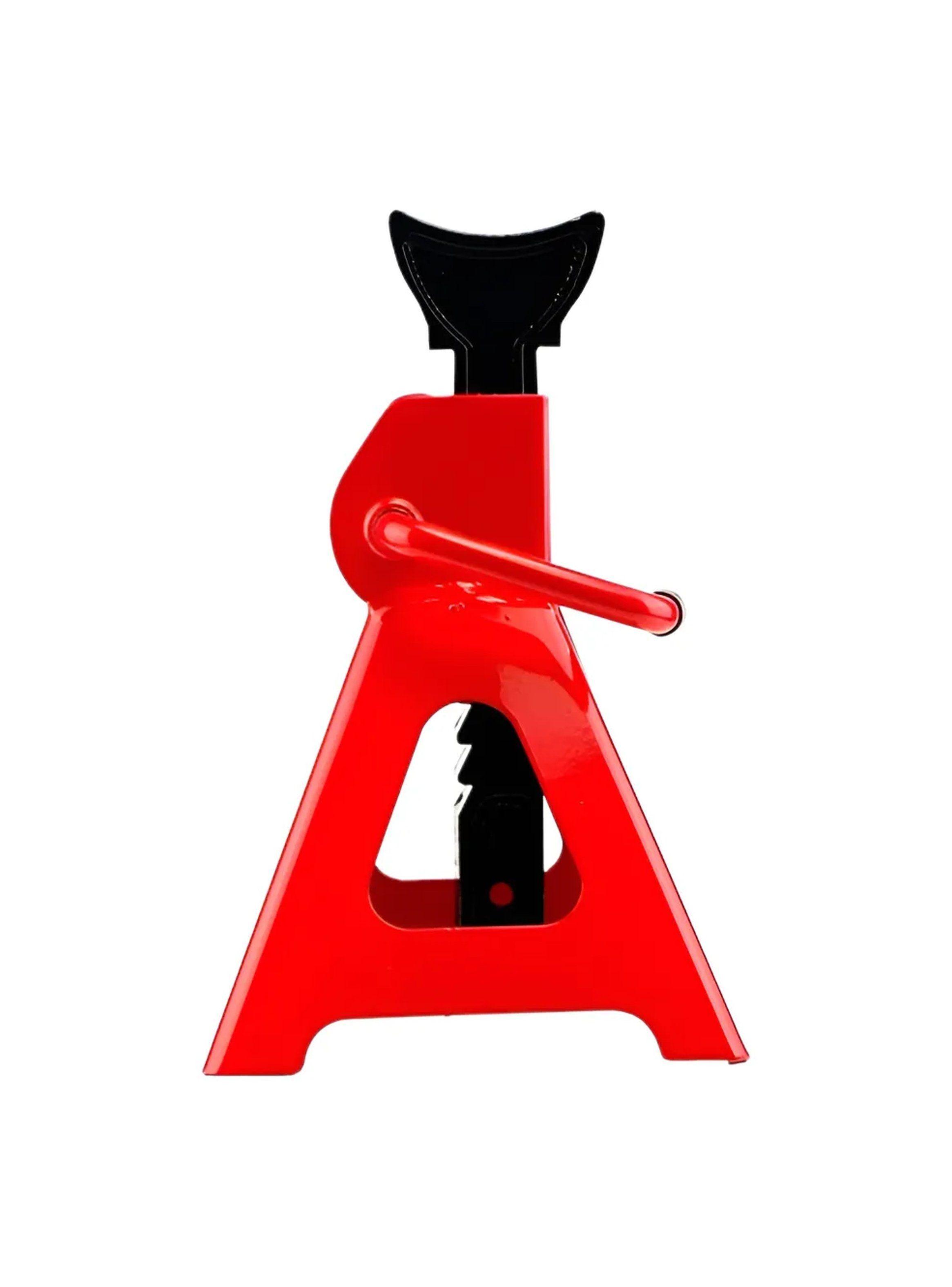 Soporte Para Auto Ajustable Acero Rojo 2 Toneladas-2