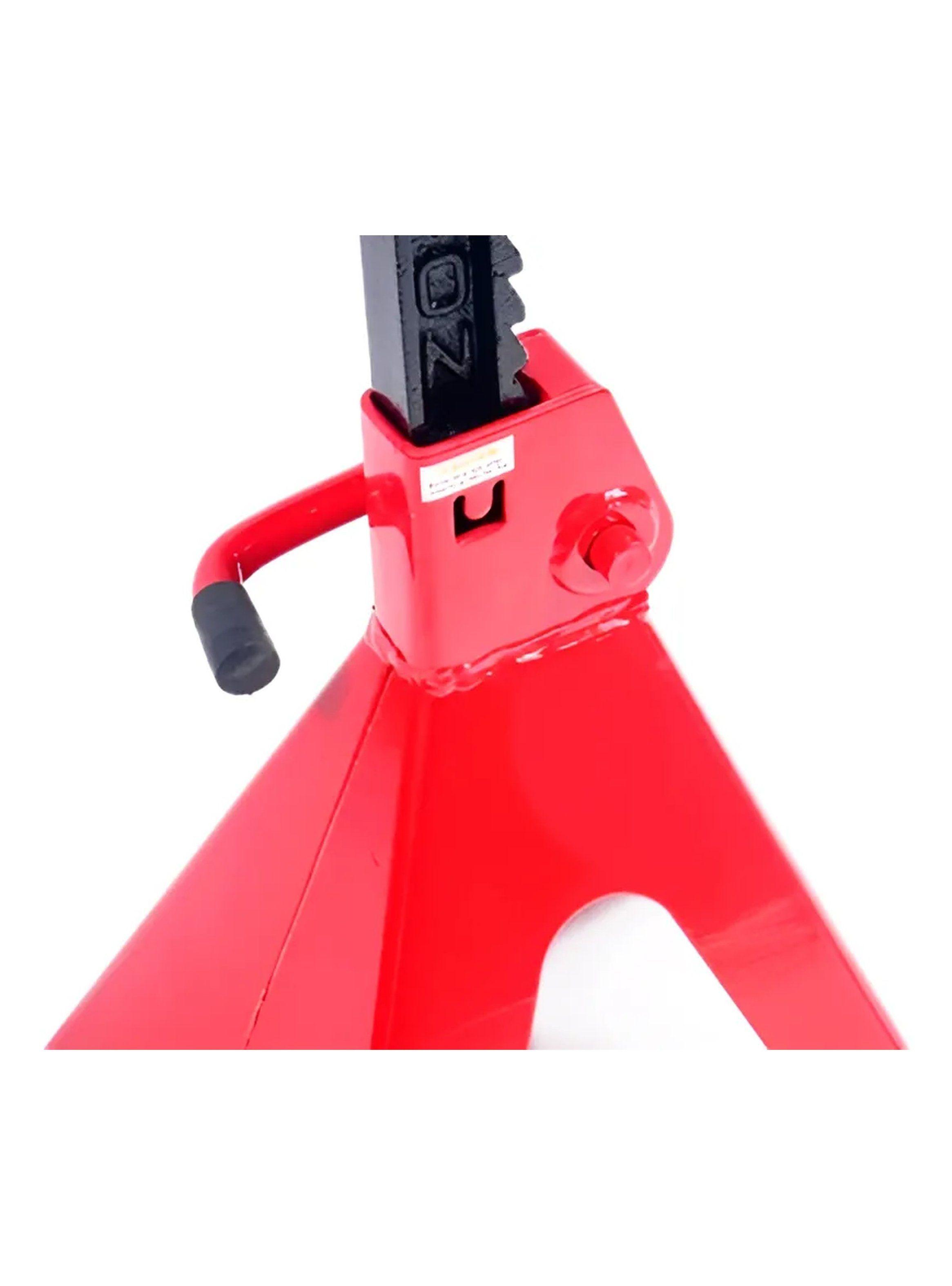 Soporte Para Auto Ajustable Acero Rojo 2 Toneladas-3