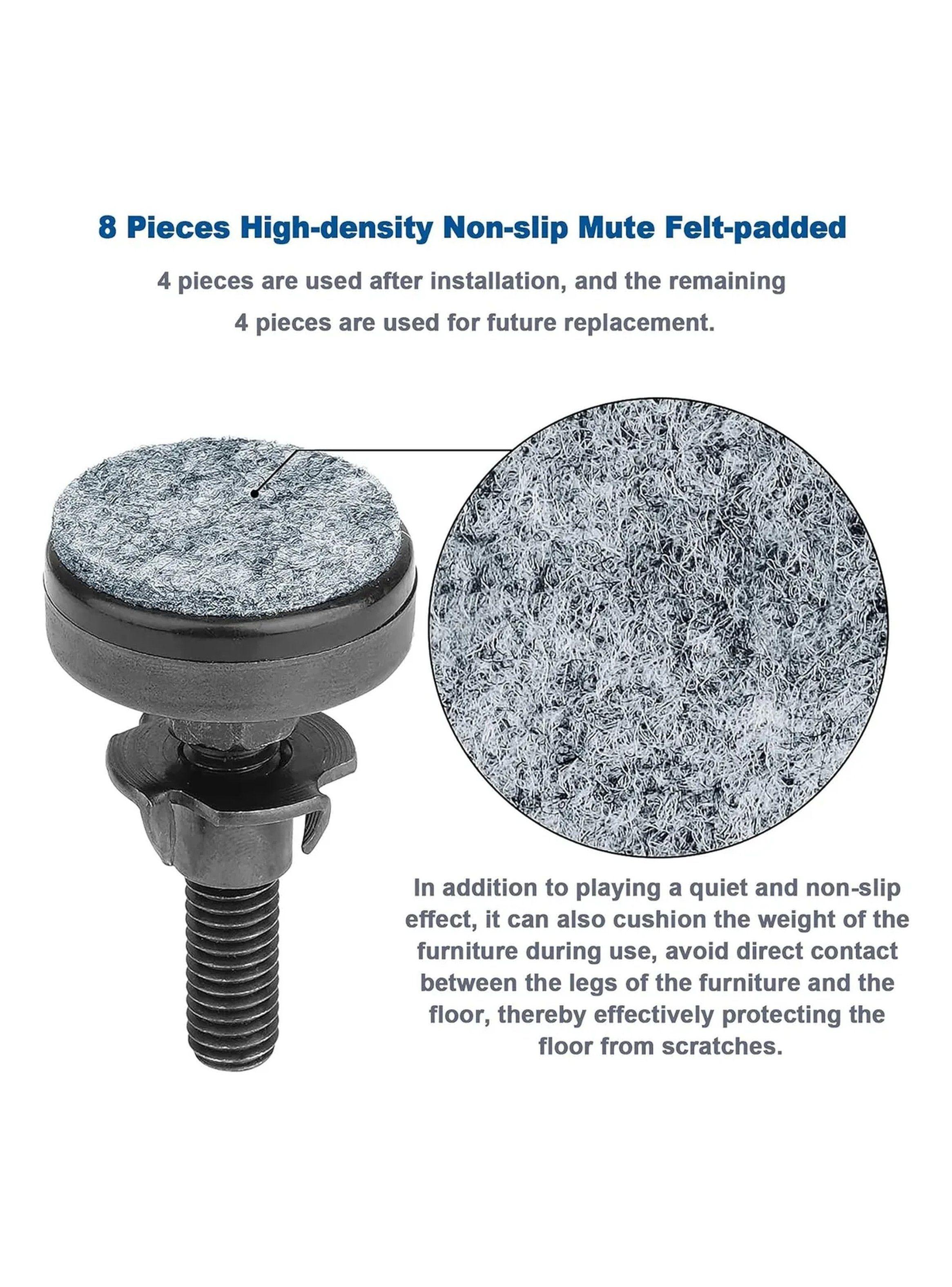 Patas Niveladoras Ajustables con Almohadillas Antideslizantes | Tornillo 3/8-16-3