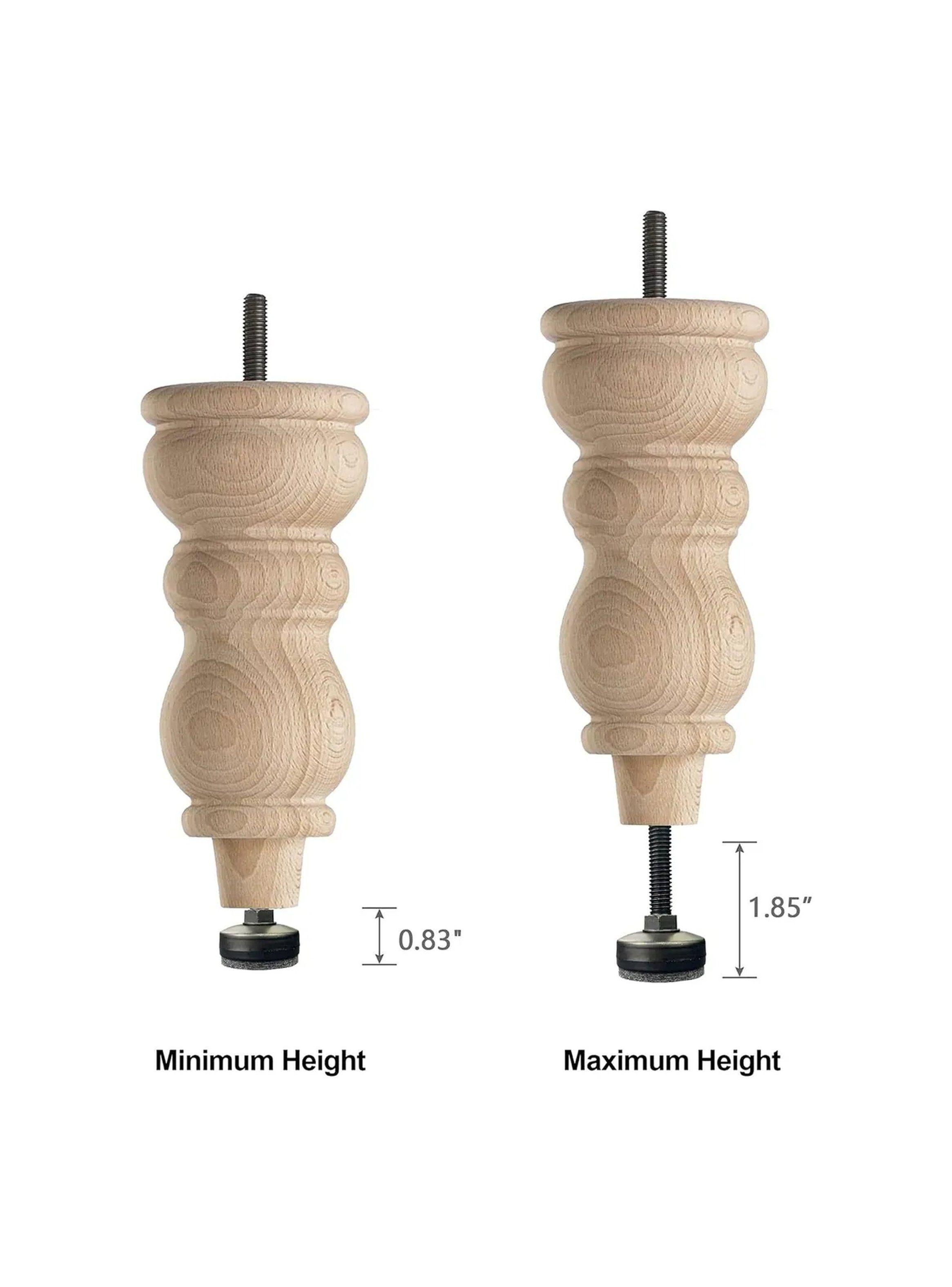 Patas Niveladoras Ajustables con Almohadillas Antideslizantes | Tornillo 3/8-16-4