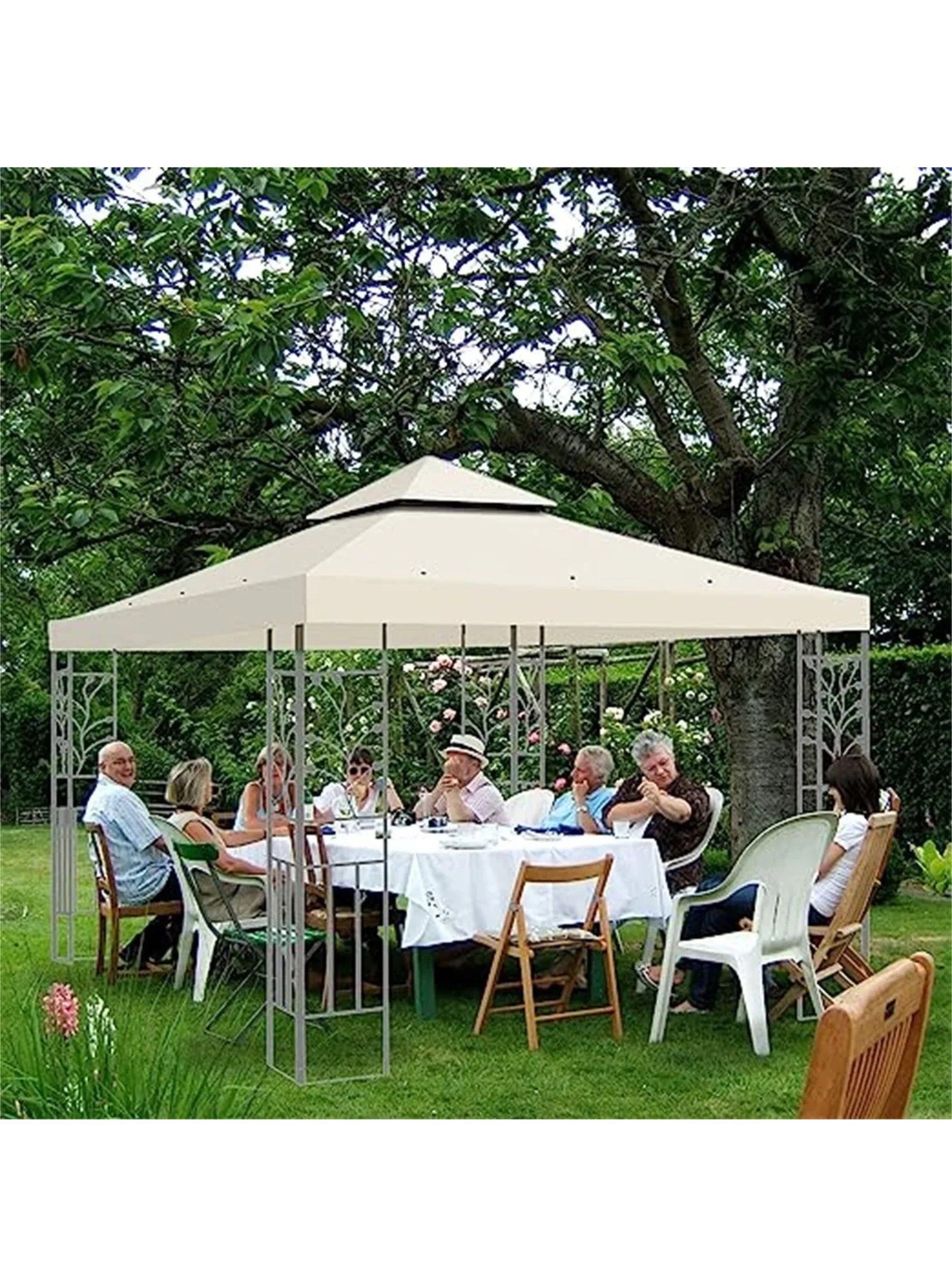 Cubierta de Repuesto para Pérgola 300x300 cm Beige Impermeable-5