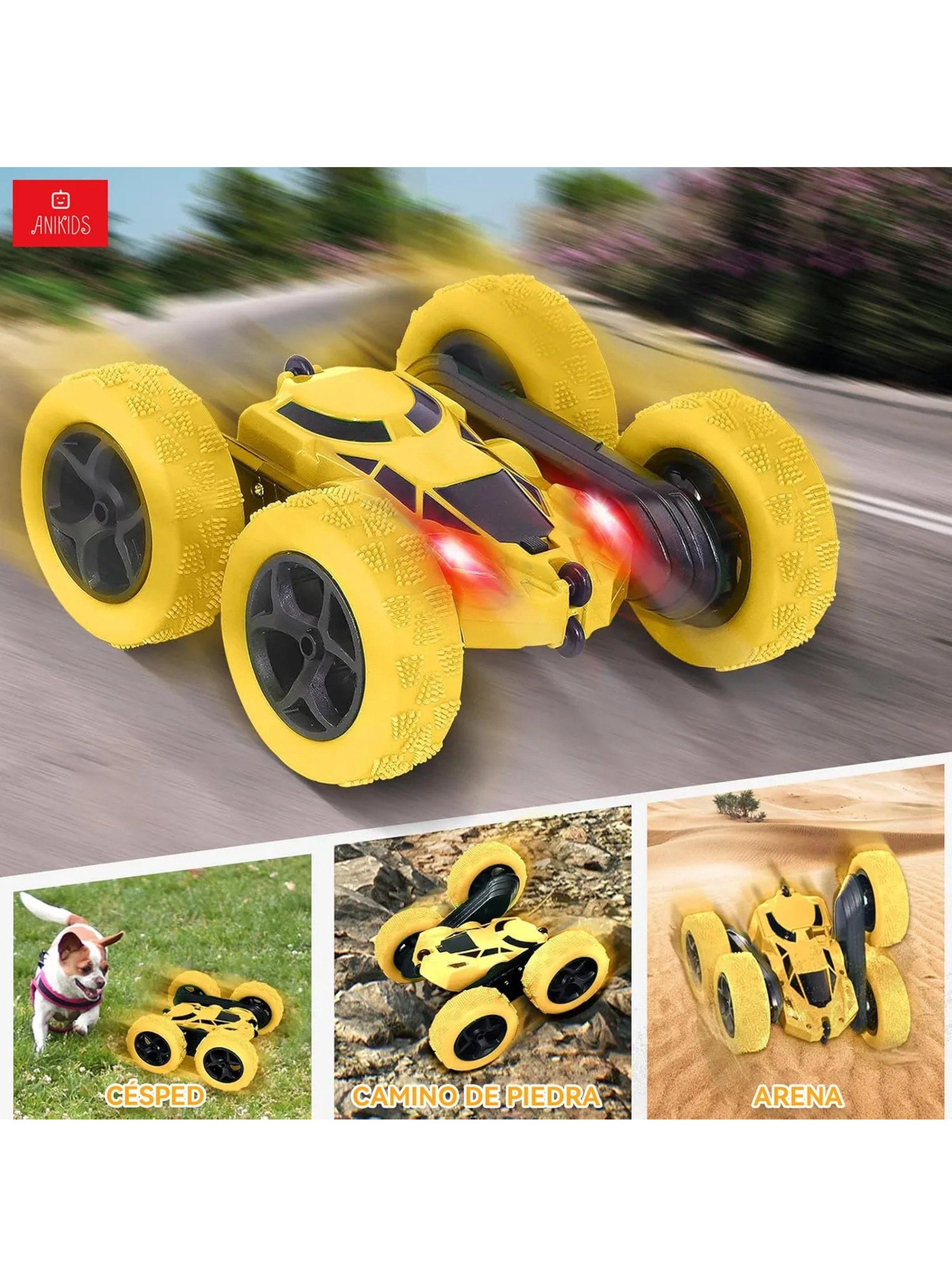 Auto de Juguete Acrobático RC 360° Amarillo 2.4GHz-3