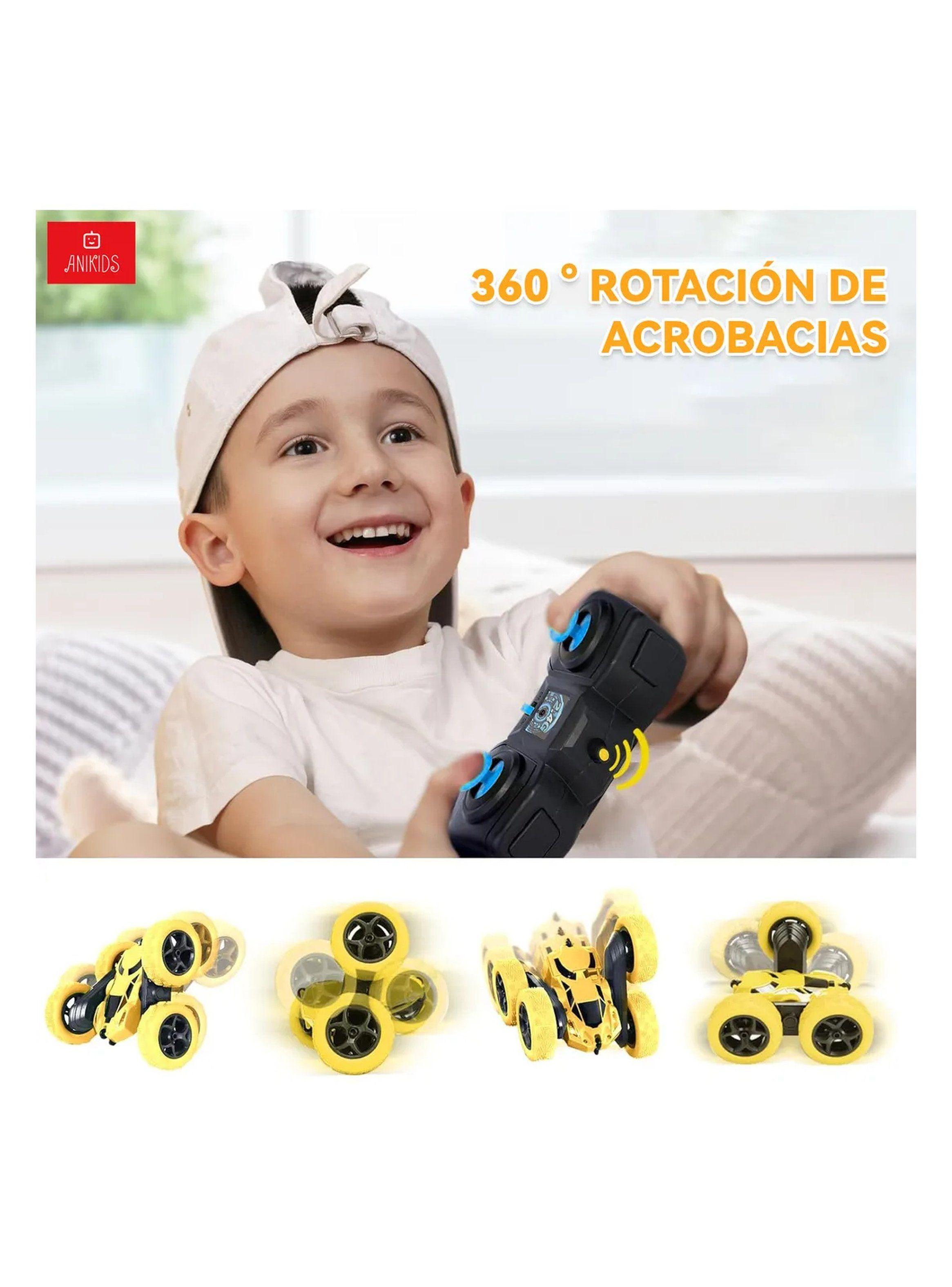 Auto de Juguete Acrobático RC 360° Amarillo 2.4GHz-5
