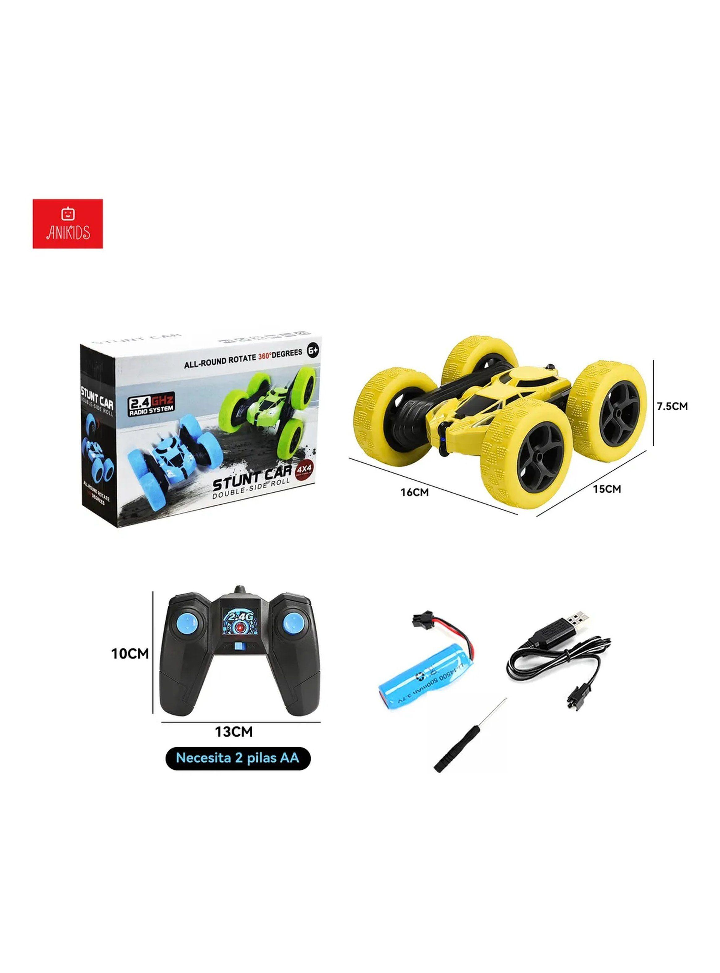 Auto de Juguete Acrobático RC 360° Amarillo 2.4GHz-7