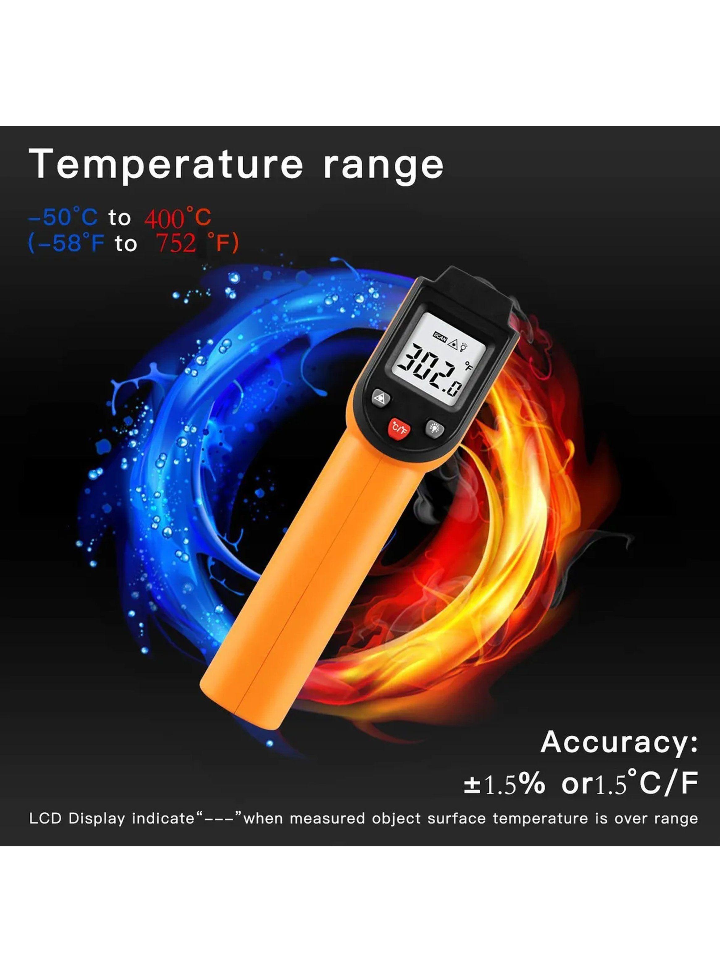 Termómetro Infrarrojo Portátil Dual Láser Pantalla LCD RoHS CE -3