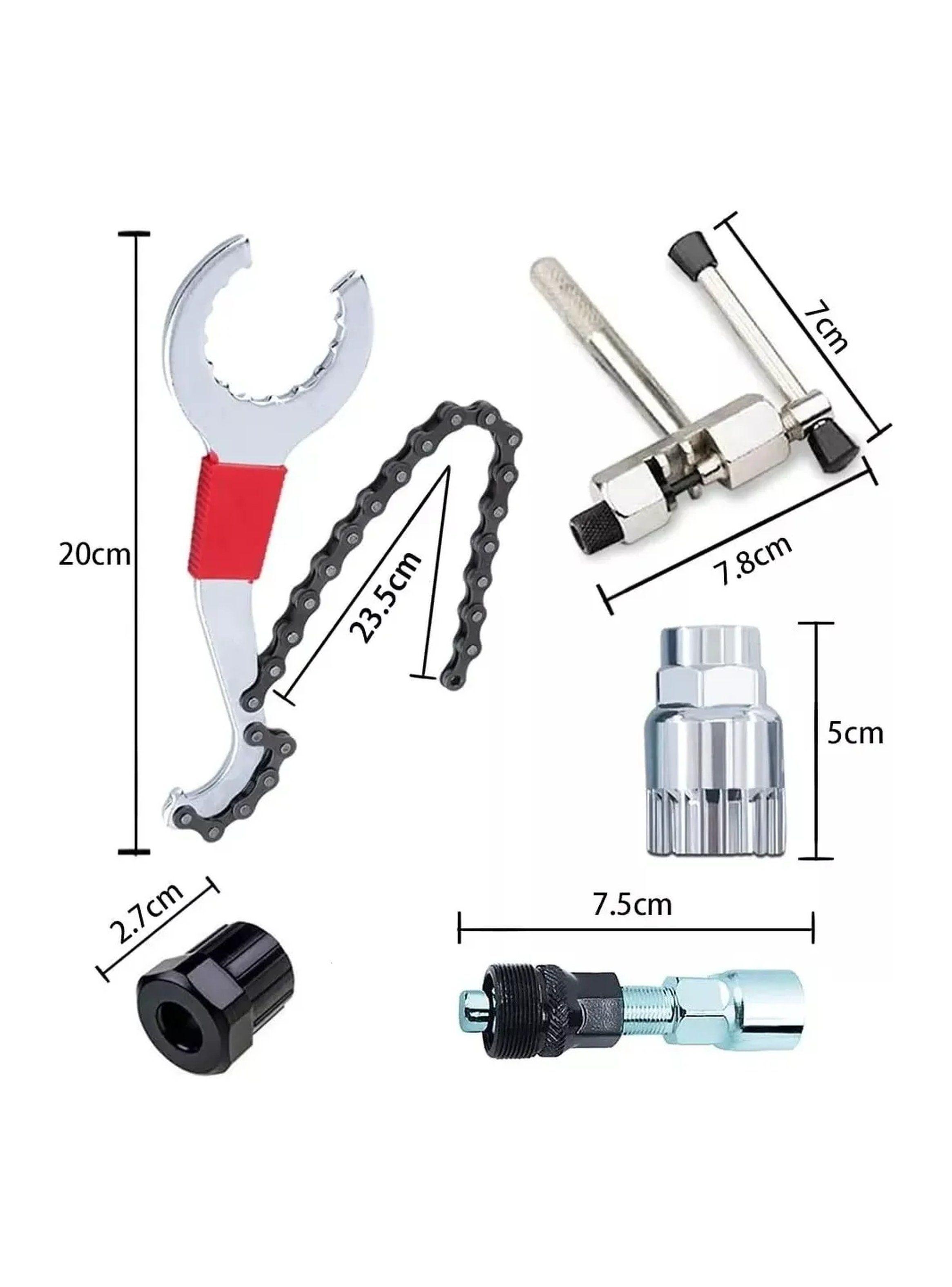 Kit de Herramientas para Bicicleta Desmonta Cassettes y Cadena Acero-2