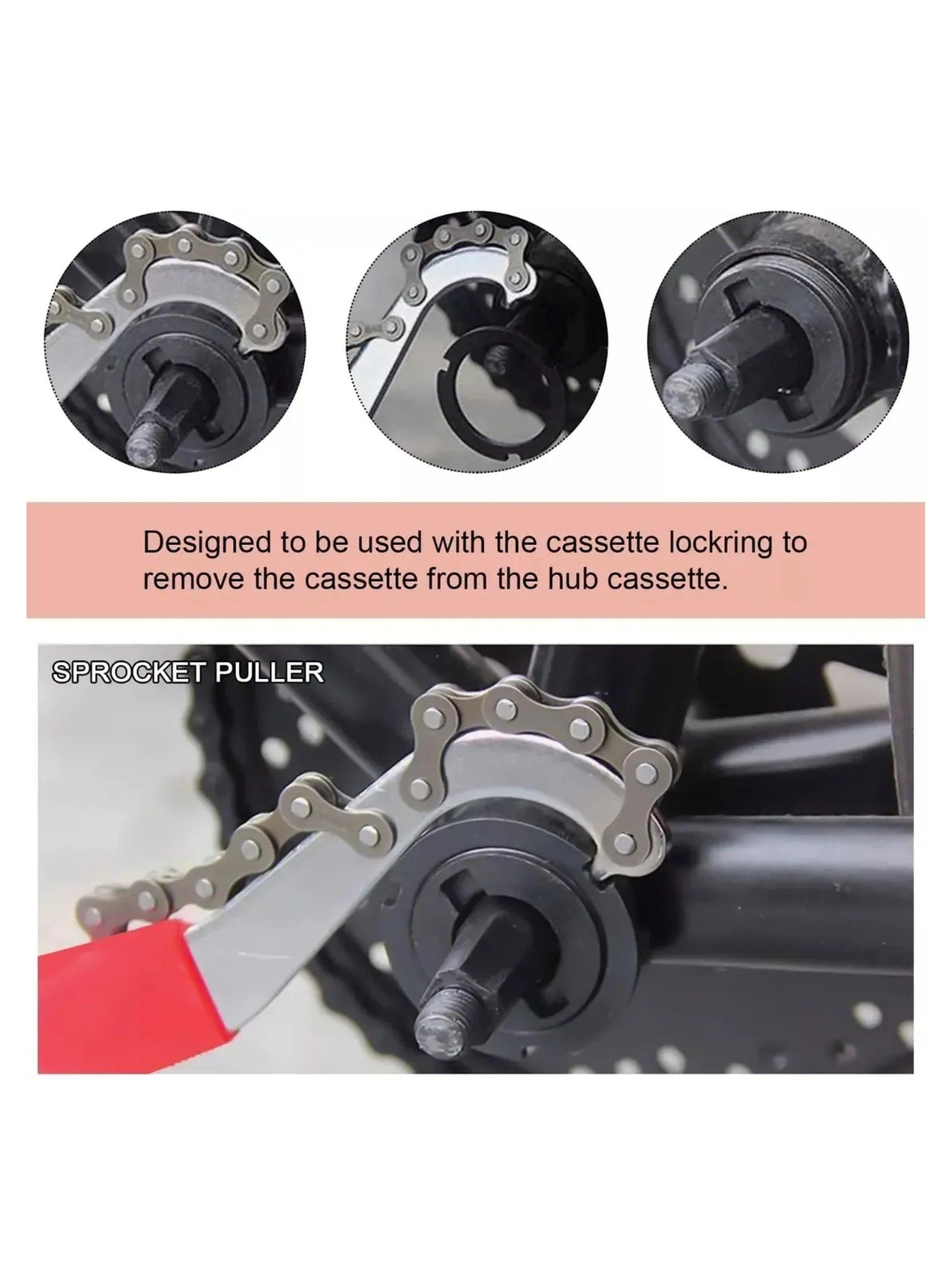 Kit de Herramientas para Bicicleta Desmonta Cassettes y Cadena Acero-6