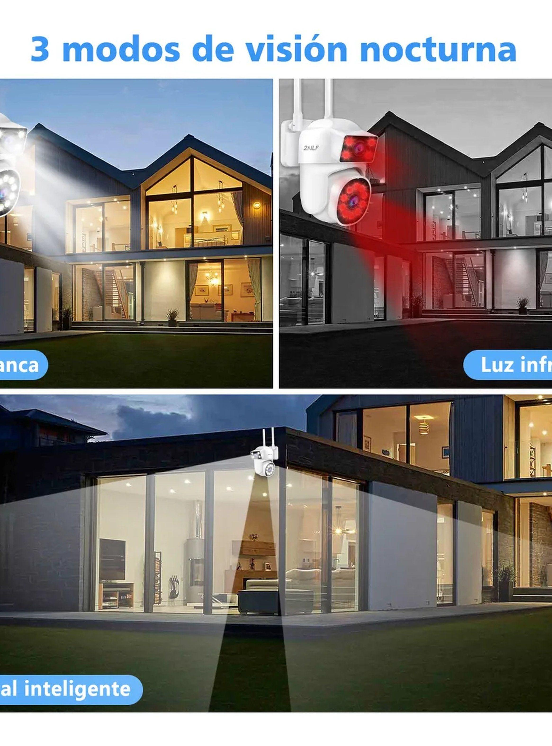 Cámara de Seguridad WiFi Exterior 8MP Doble Lente Impermeable IP66-7