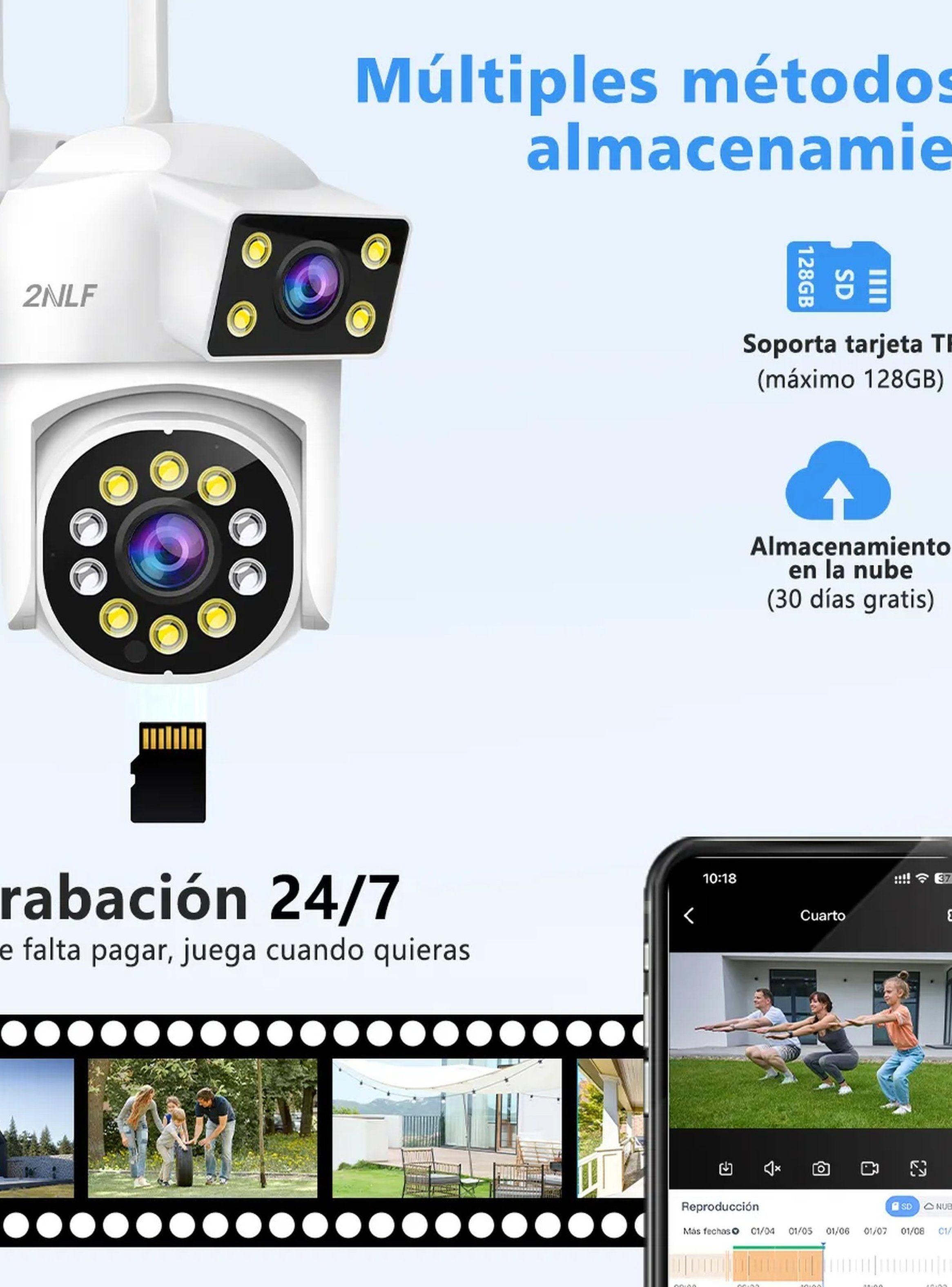 Cámara de Seguridad WiFi Exterior 8MP Doble Lente Impermeable IP66-8