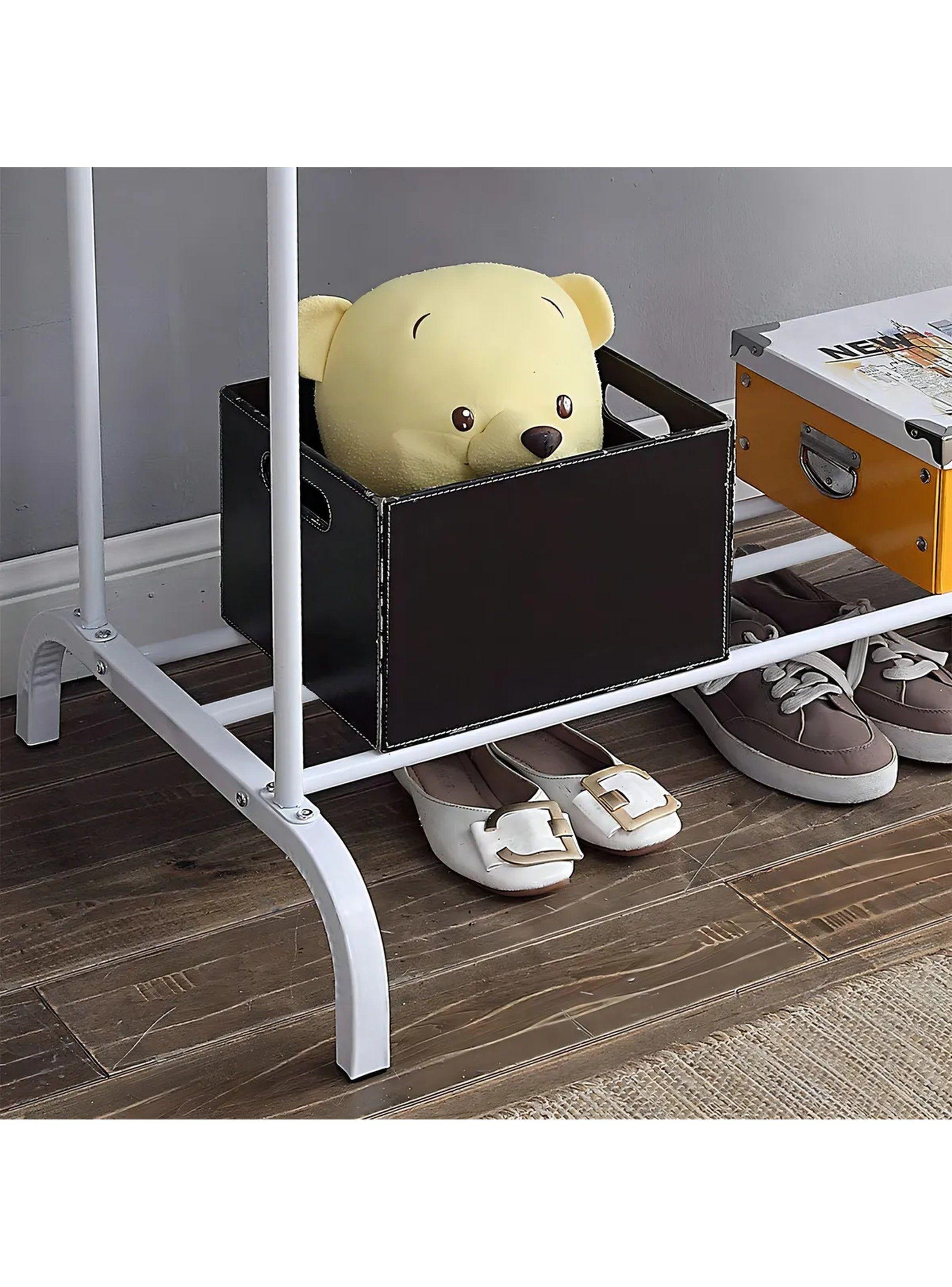 Organizador de Ropa con Doble Barra Metal Blanco Ajustable -1