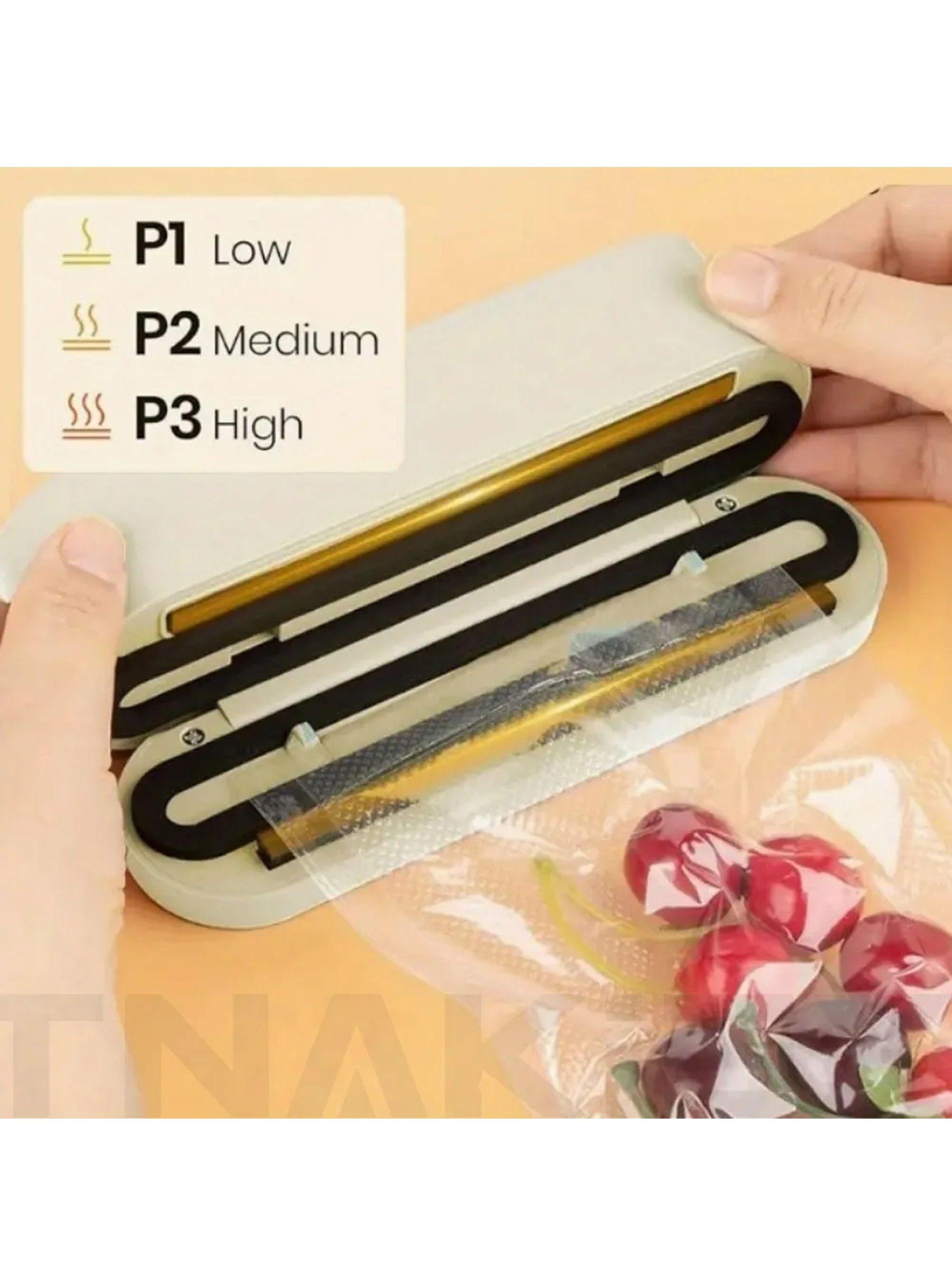 Sellador Al Vacío Portátil Multifunción Pantalla Táctil Blanco-3