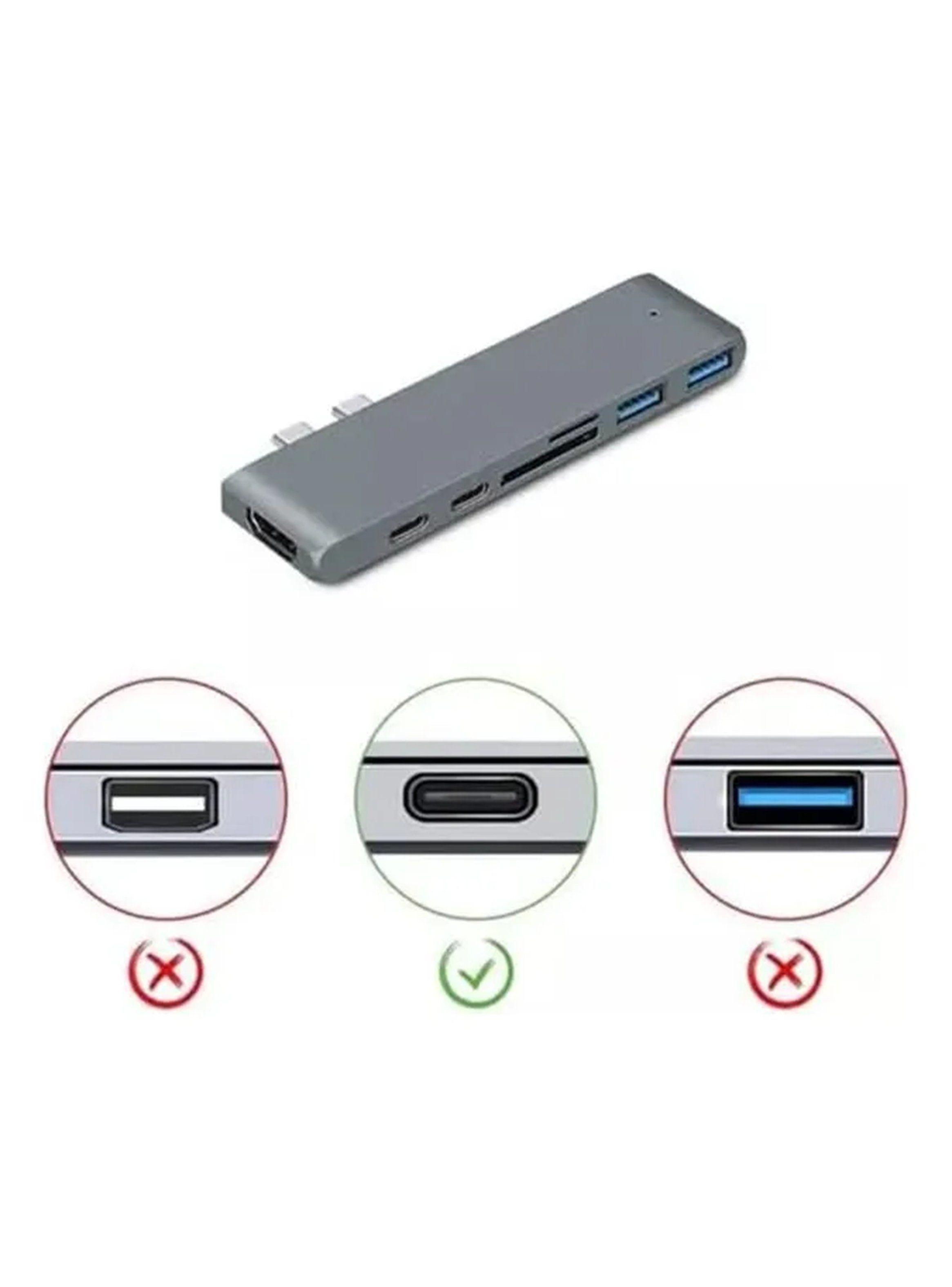 Adaptador USB-C Multifuncional 4K HDMI SD/TF Thunderbolt 3 Plata-4