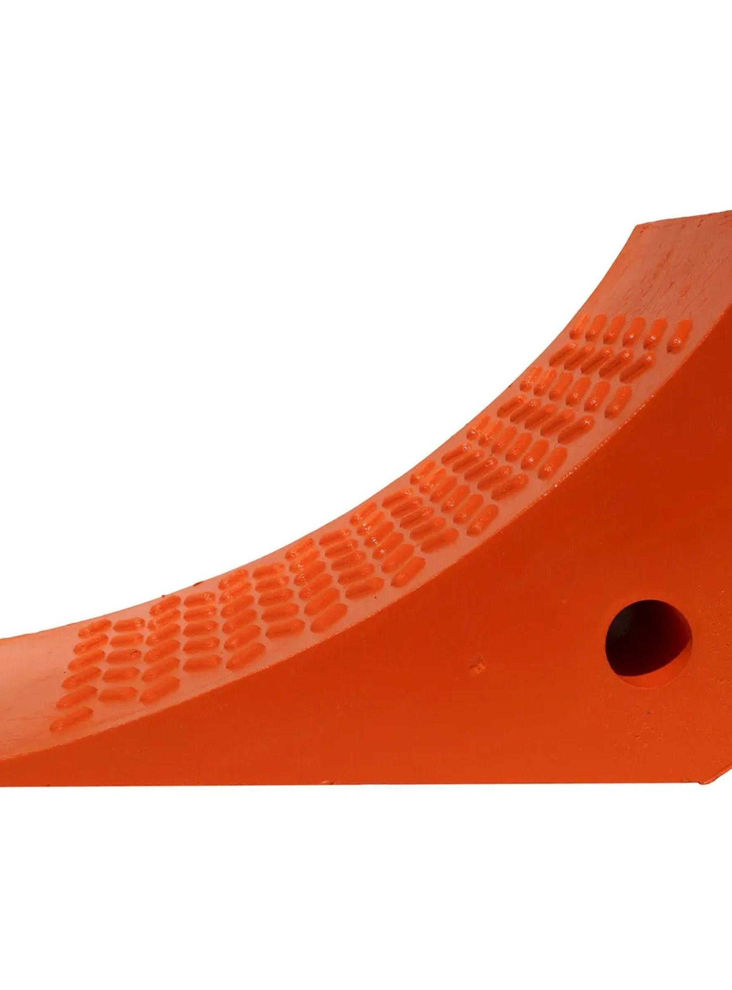 Calza De Seguridad Antideslizante Caucho Naranja-2