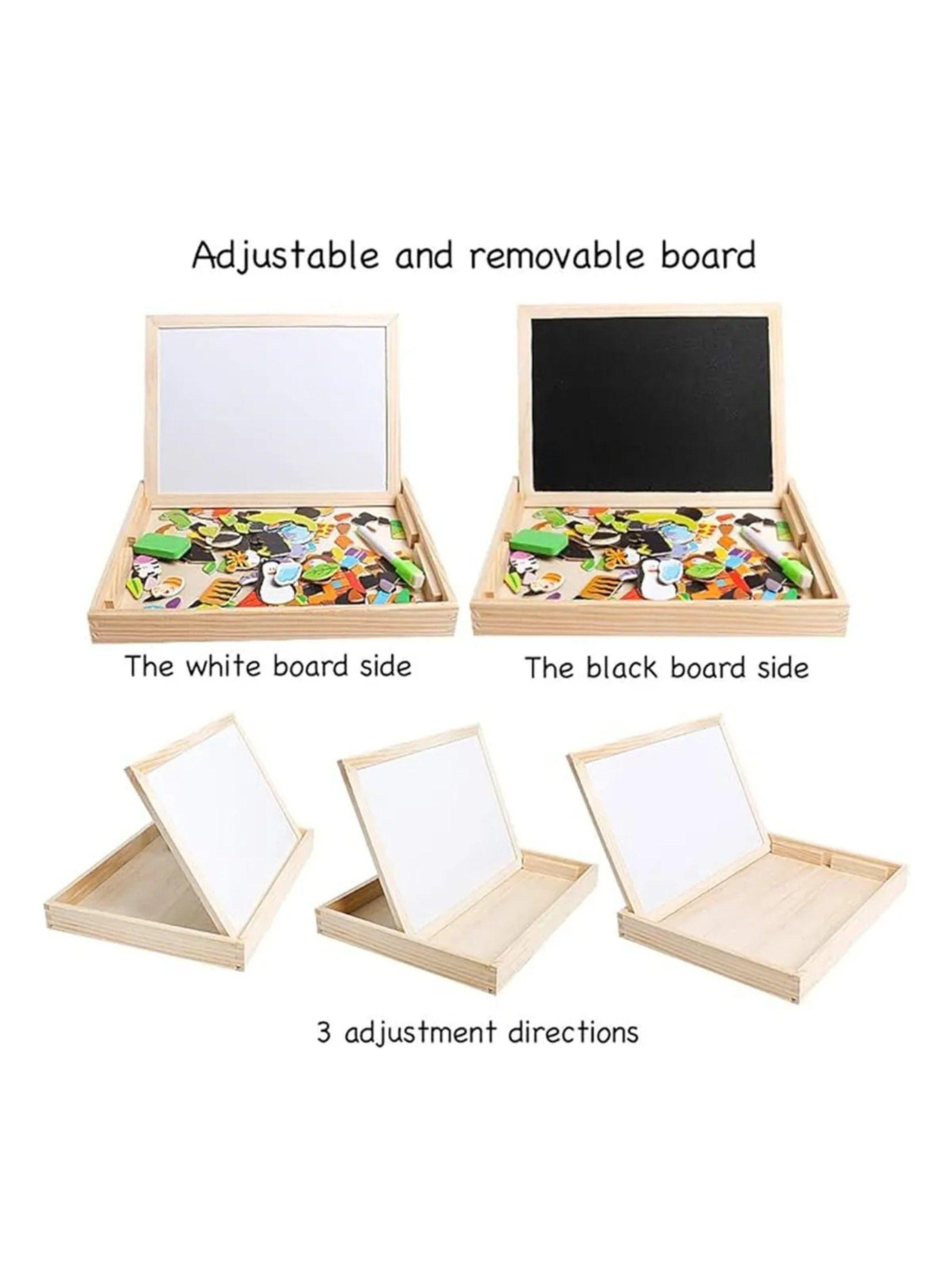 Tablero Magnético Infantil Doble Cara Animales Y Rotuladores-4