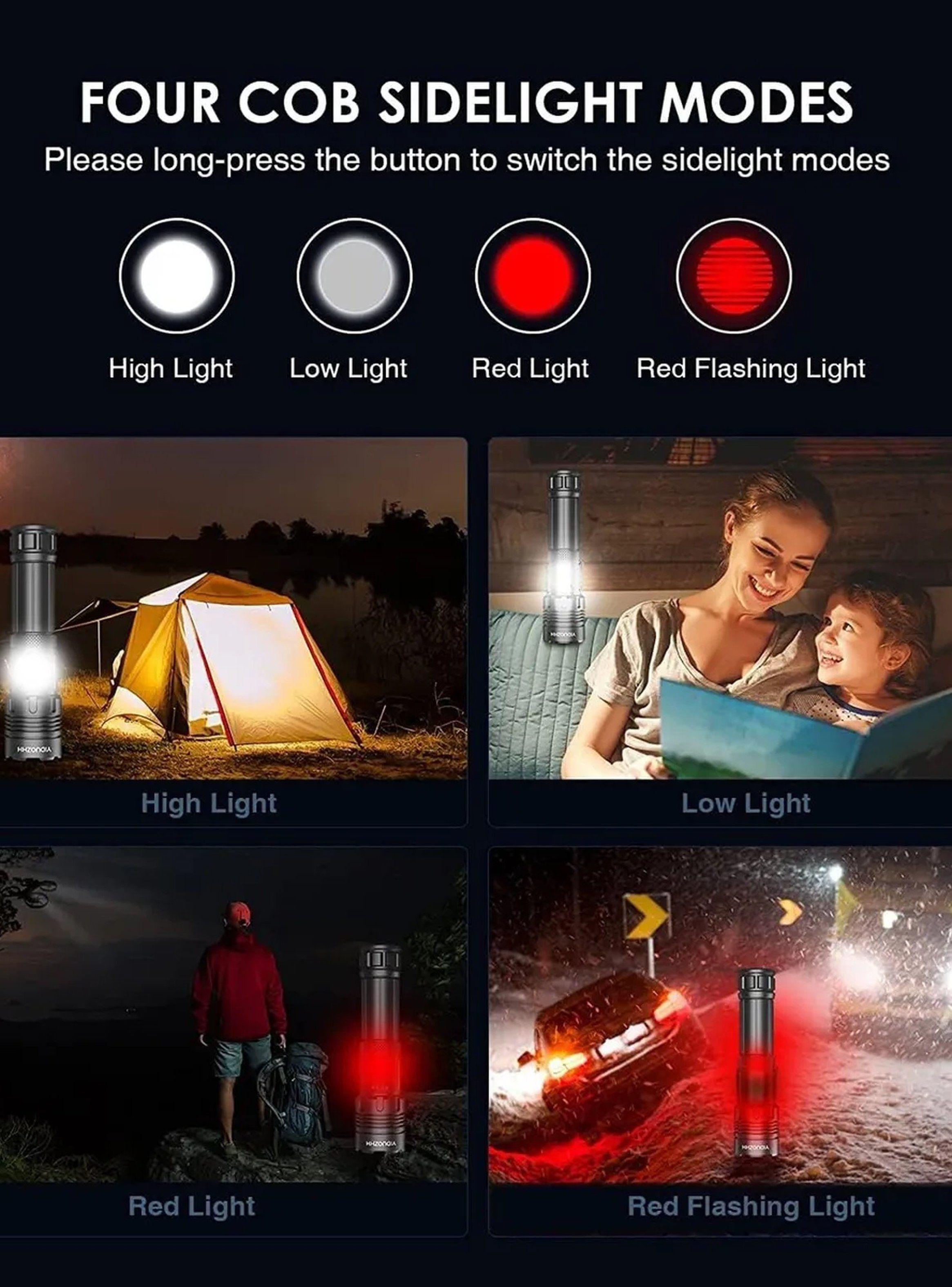 Linterna LED Alta Potencia Recargable 10000 Lúmenes USB 5000mAh-5