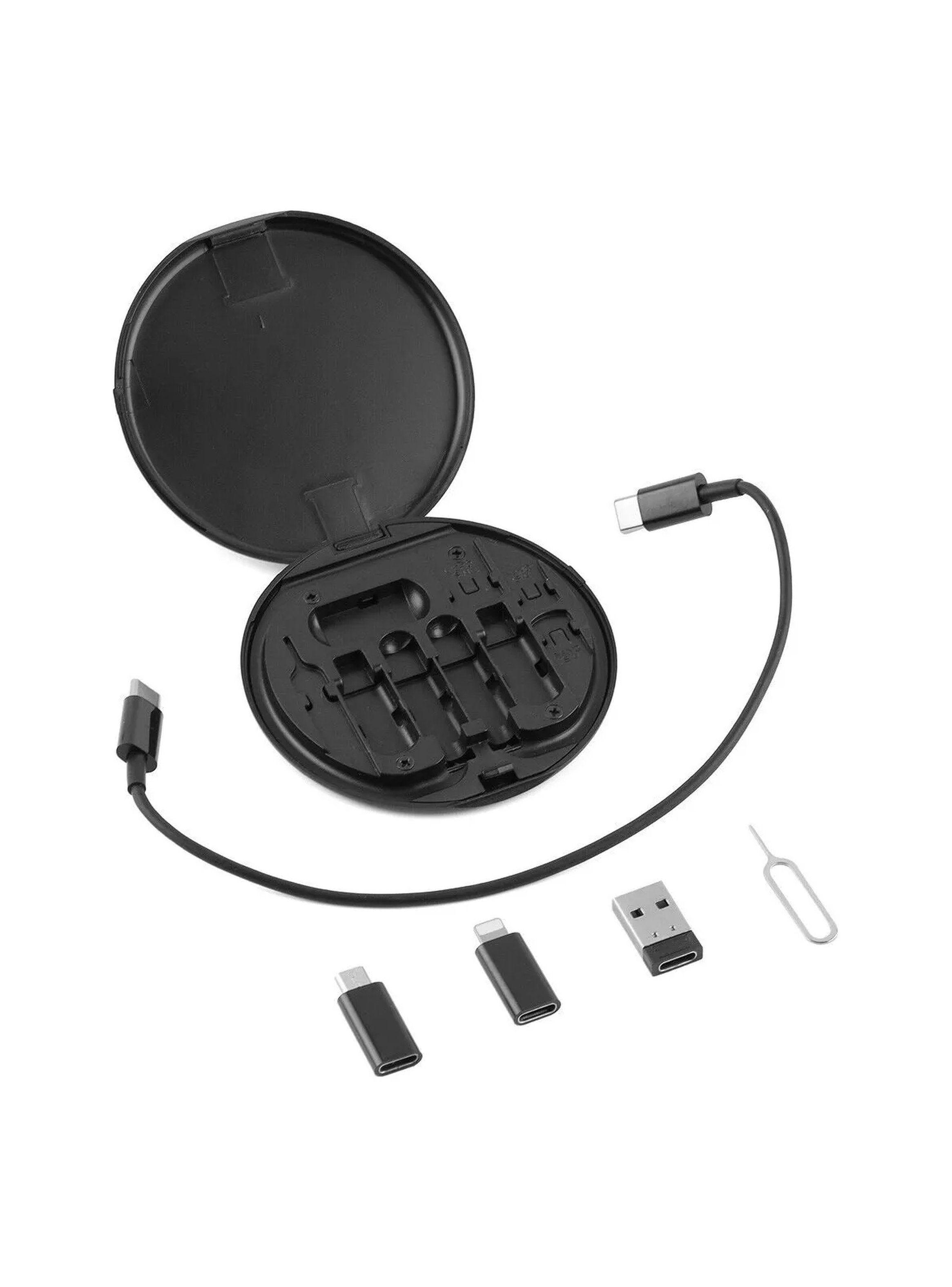 Soporte y Kit de Carga Móvil Universal con Cable Adaptadores y Base Plegable -3