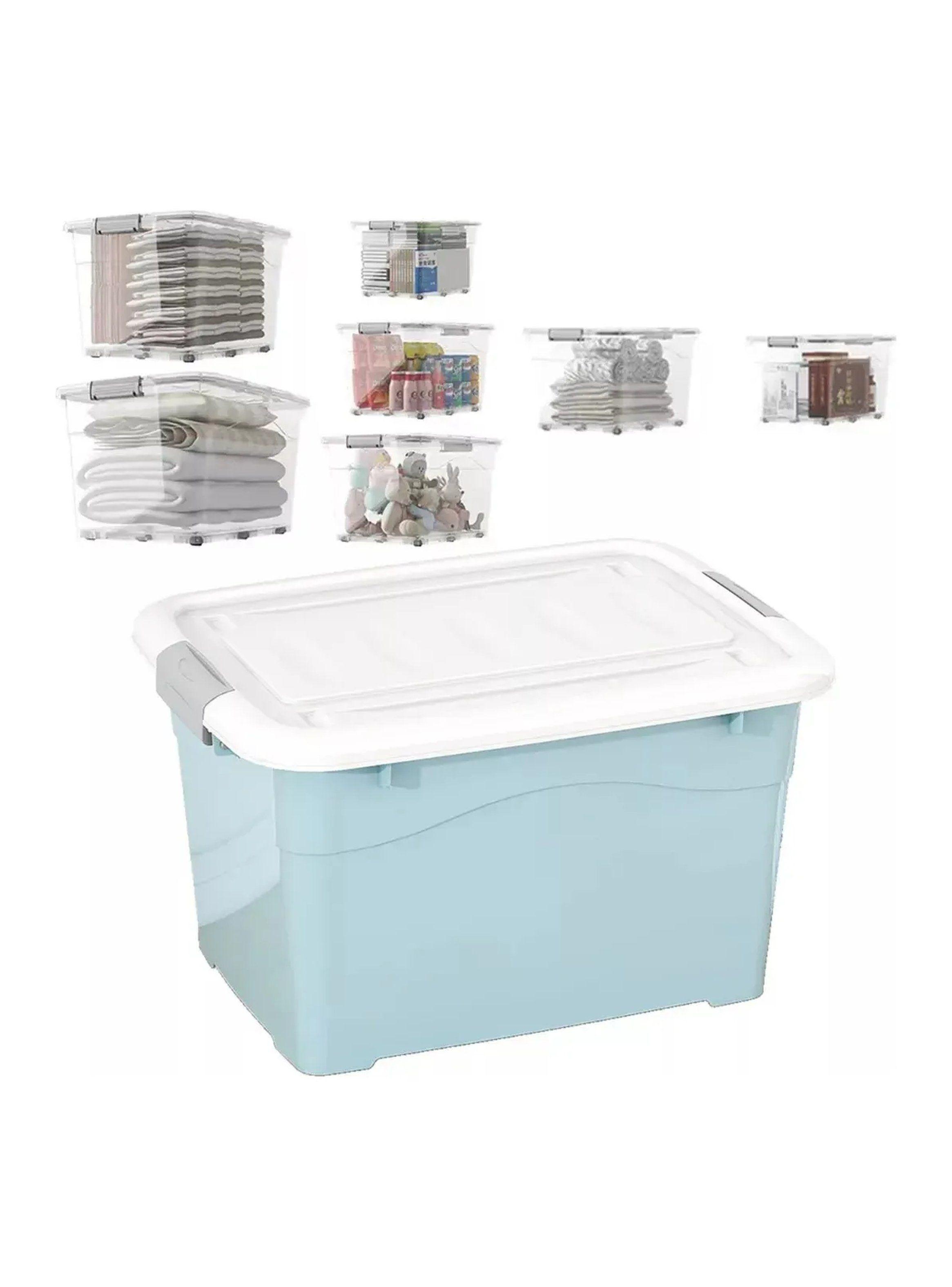 Caja de Almacenamiento Plástica con Tapa Hermética 51x38x30.5 cm-0