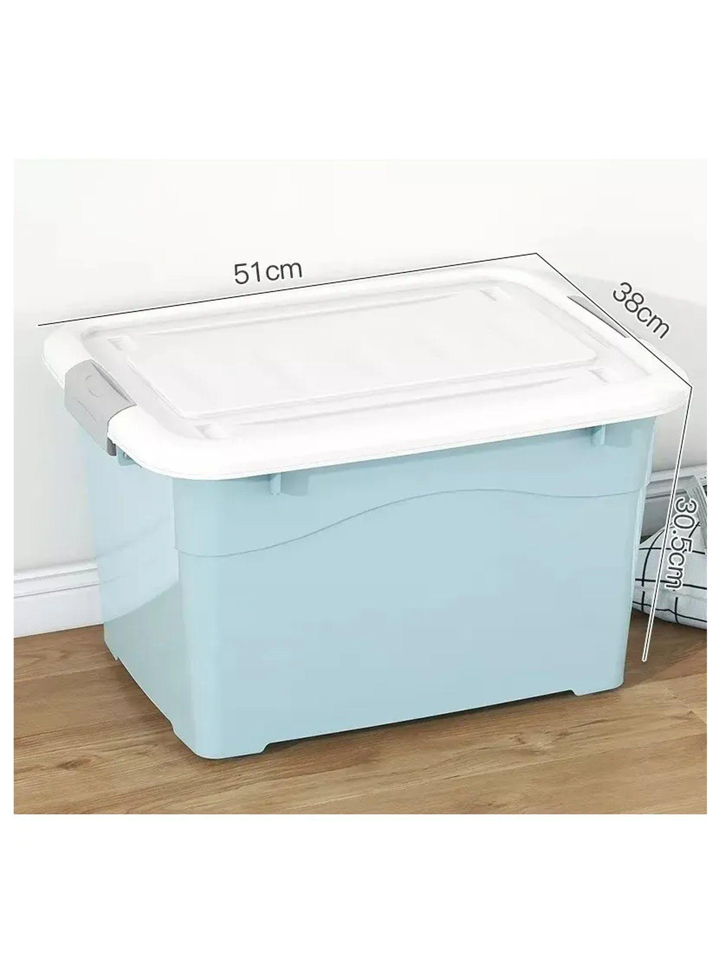 Caja de Almacenamiento Plástica con Tapa Hermética 51x38x30.5 cm-1