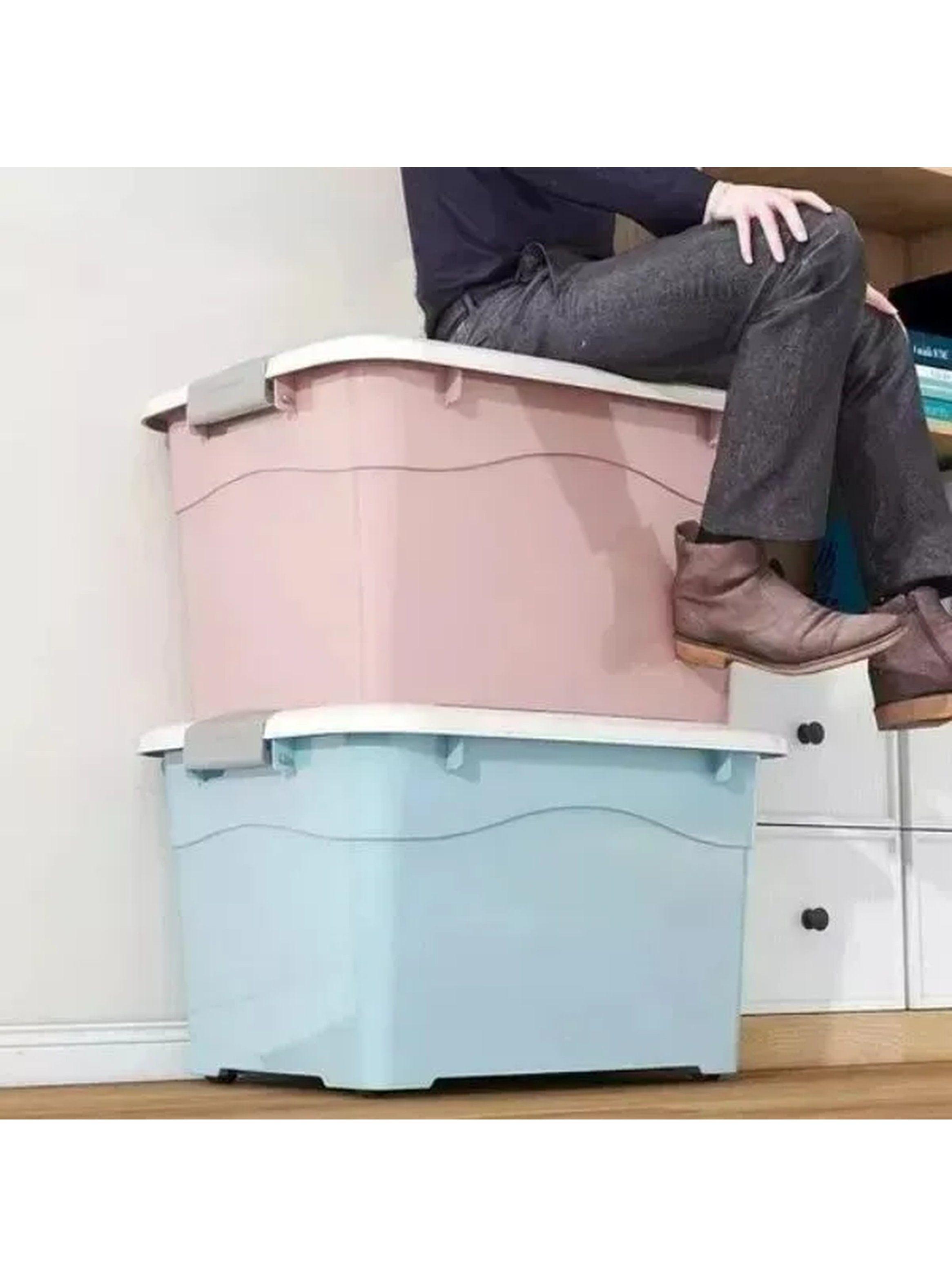 Caja de Almacenamiento Plástica con Tapa Hermética 51x38x30.5 cm-3