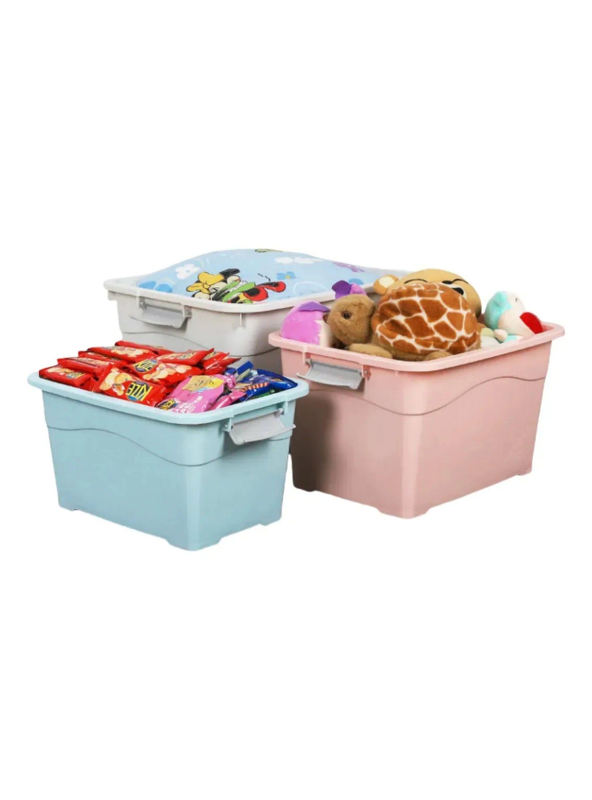 Caja de Almacenamiento Plástica con Tapa Hermética 51x38x30.5 cm-6