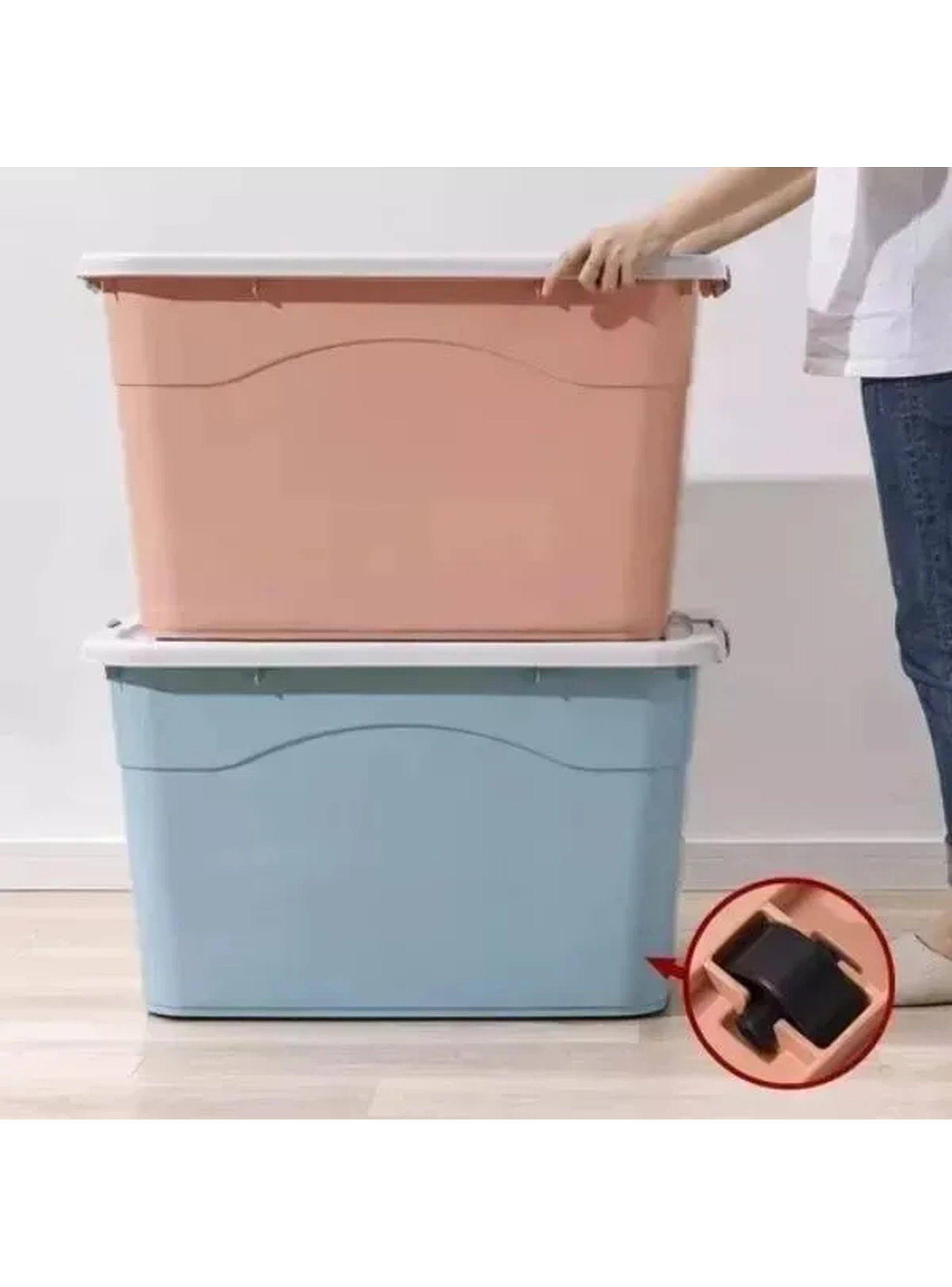 Caja de Almacenamiento Plástica con Tapa Hermética 51x38x30.5 cm-7