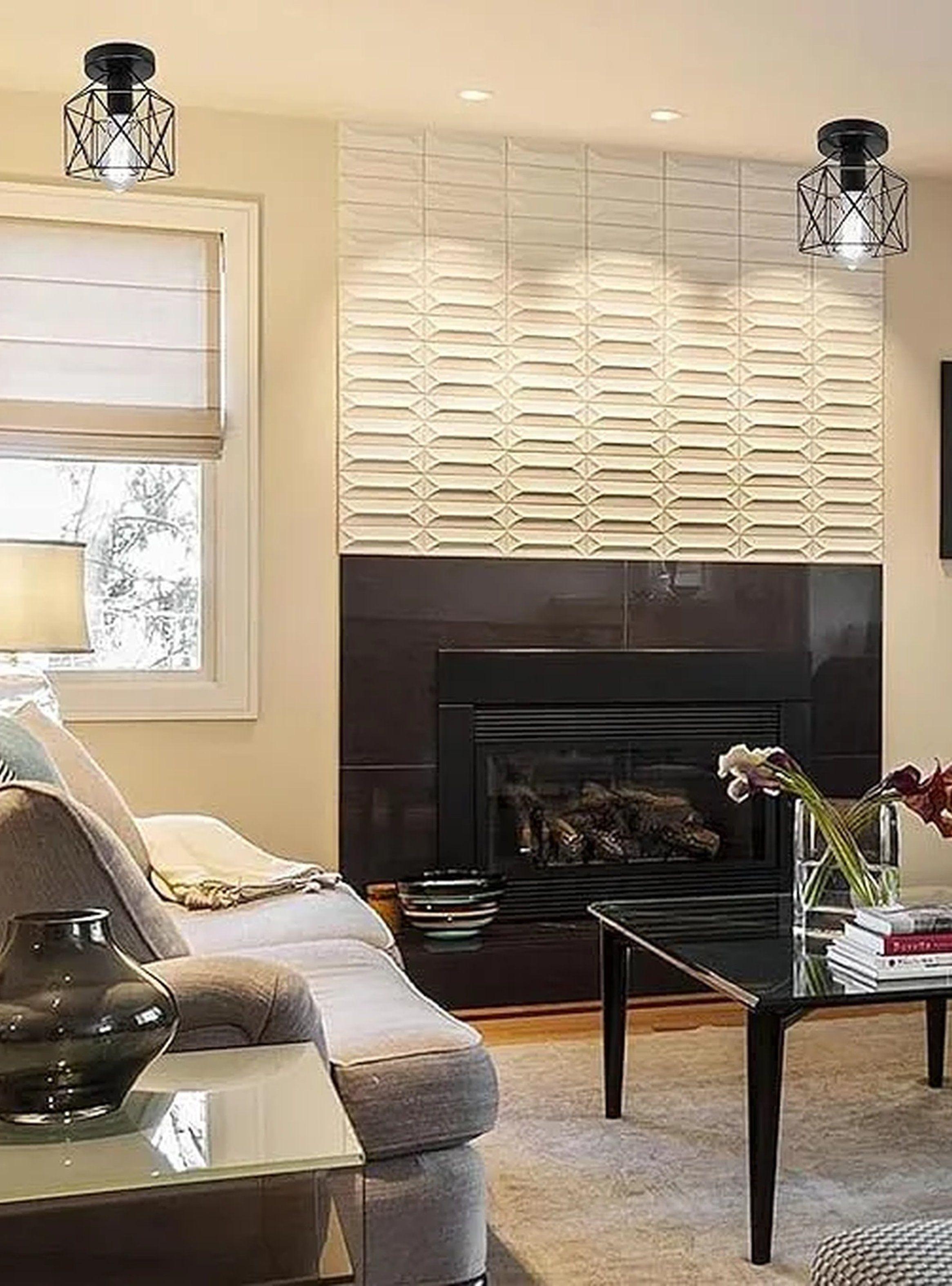 Lámpara de Techo E27 Metal Negro Geométrica-5