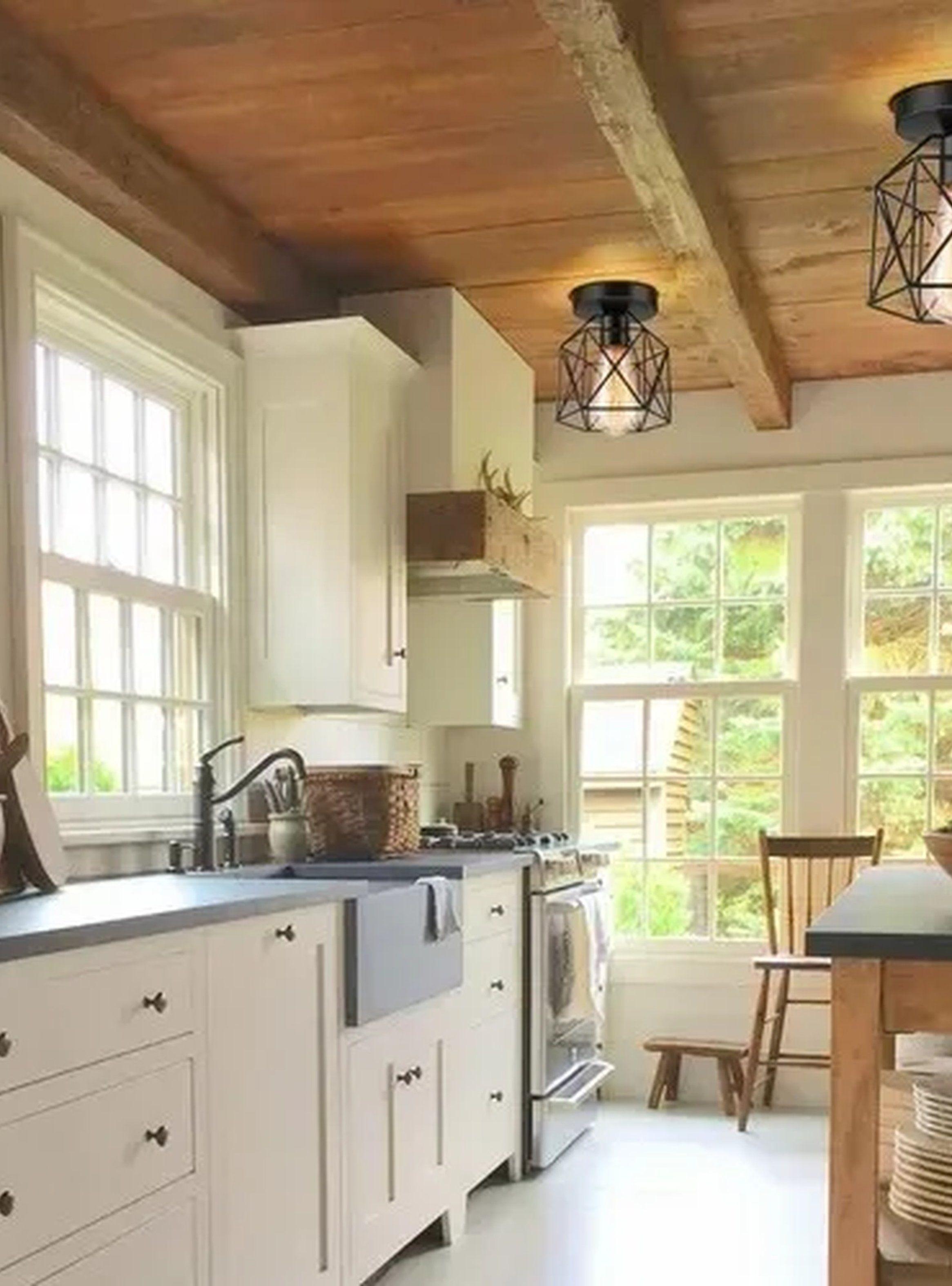 Lámpara de Techo E27 Metal Negro Geométrica-7