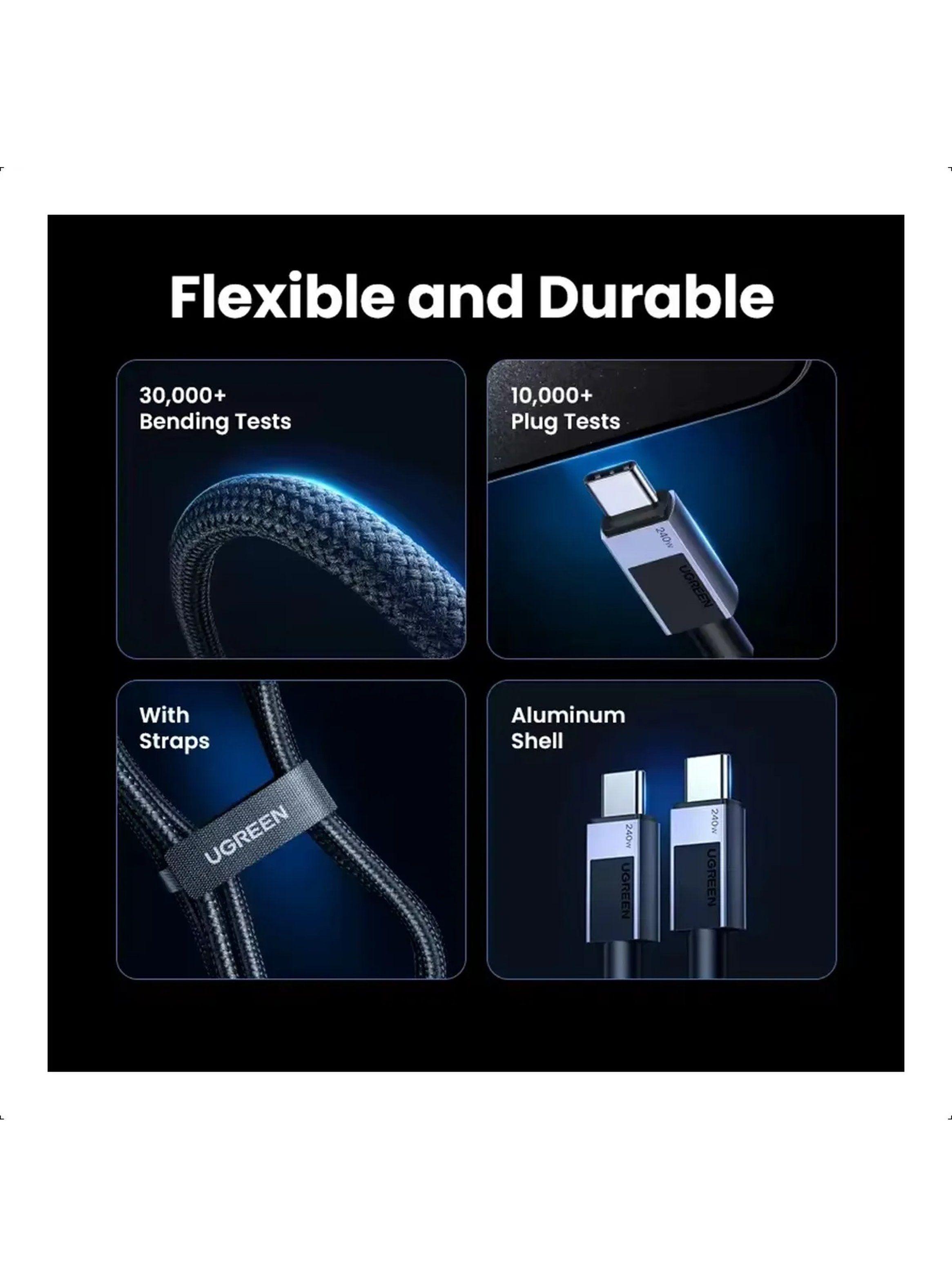 Cable USB-C PD240W Carga Rápida Nylon-5