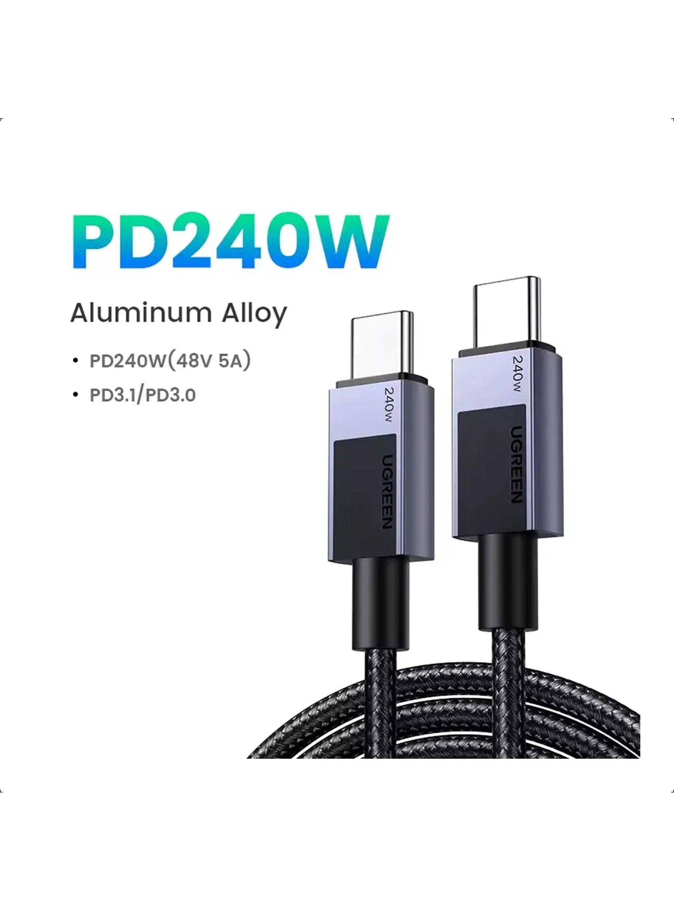 Cable USB-C a USB-C 240W PD3.1 Trenzado Nylon-6