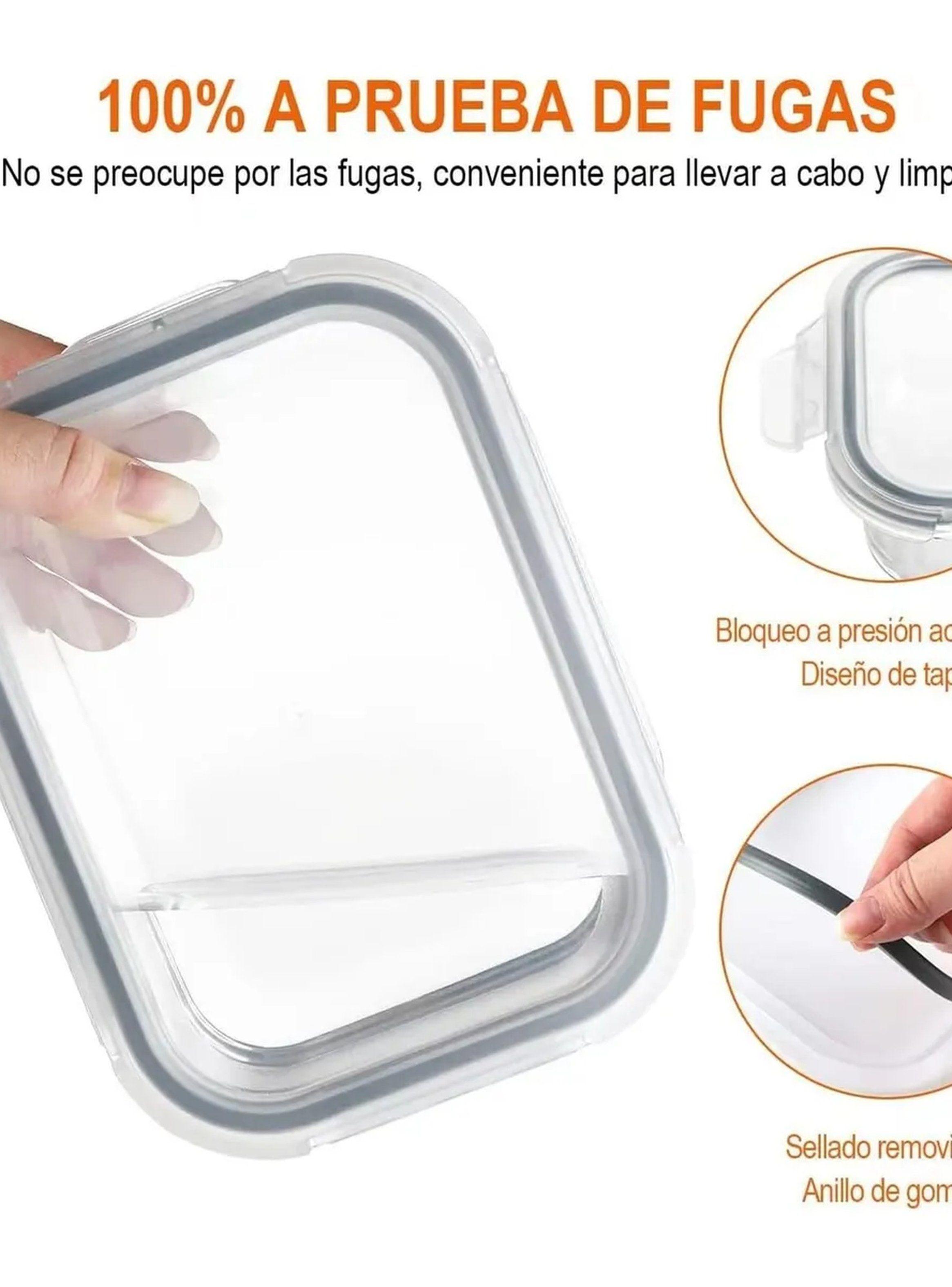 Contenedores Herméticos de Almacenamiento Plástico Transparente 24 Piezas A Prueba de Fugas-2