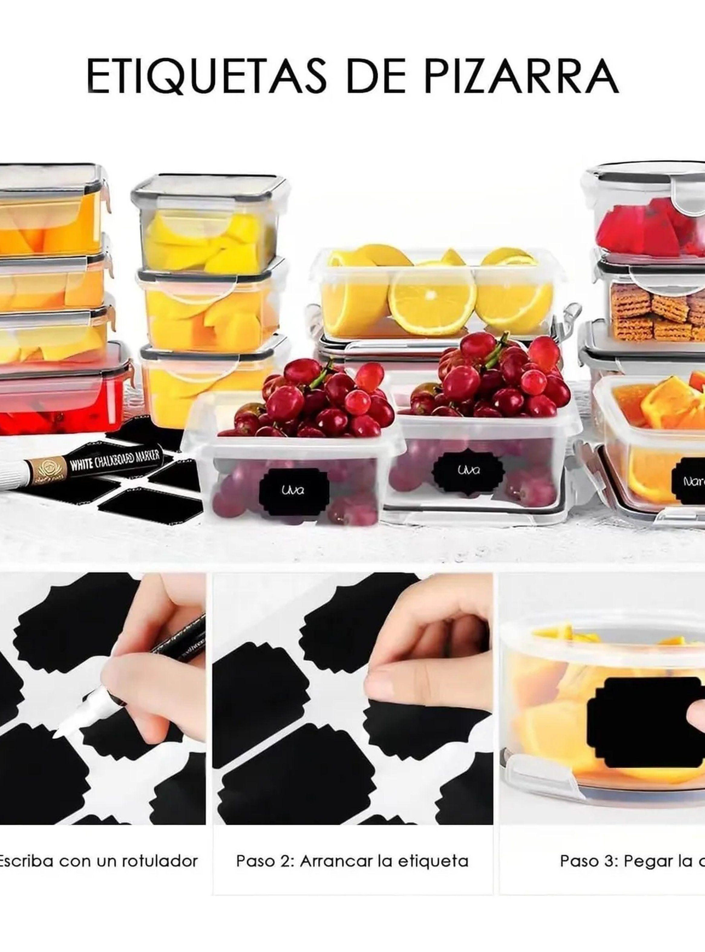 Contenedores Herméticos de Almacenamiento Plástico Transparente 24 Piezas A Prueba de Fugas-6