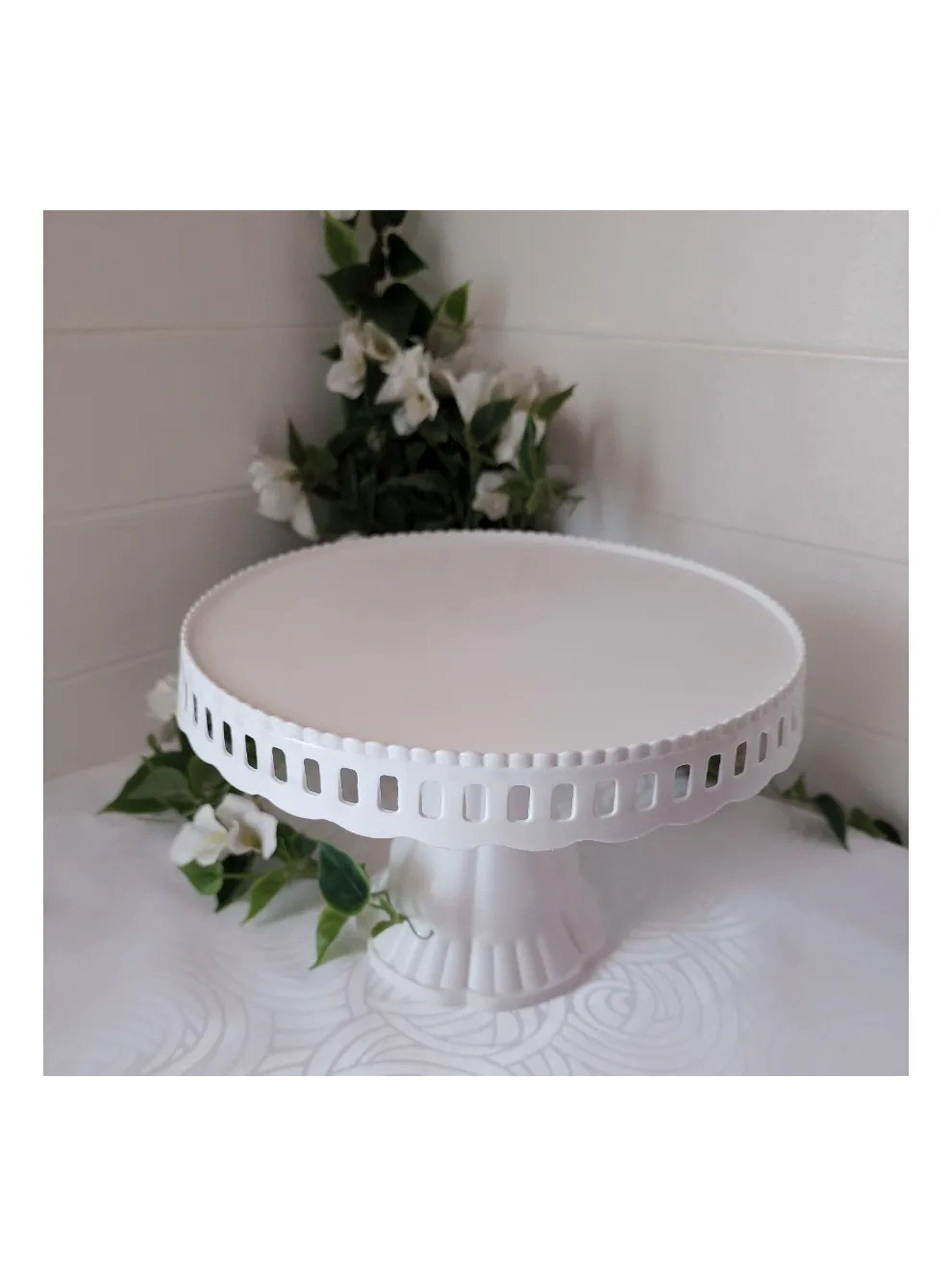 Set de Bandejas de Postres Plásticas Blancas Multiusos Decorativas-2